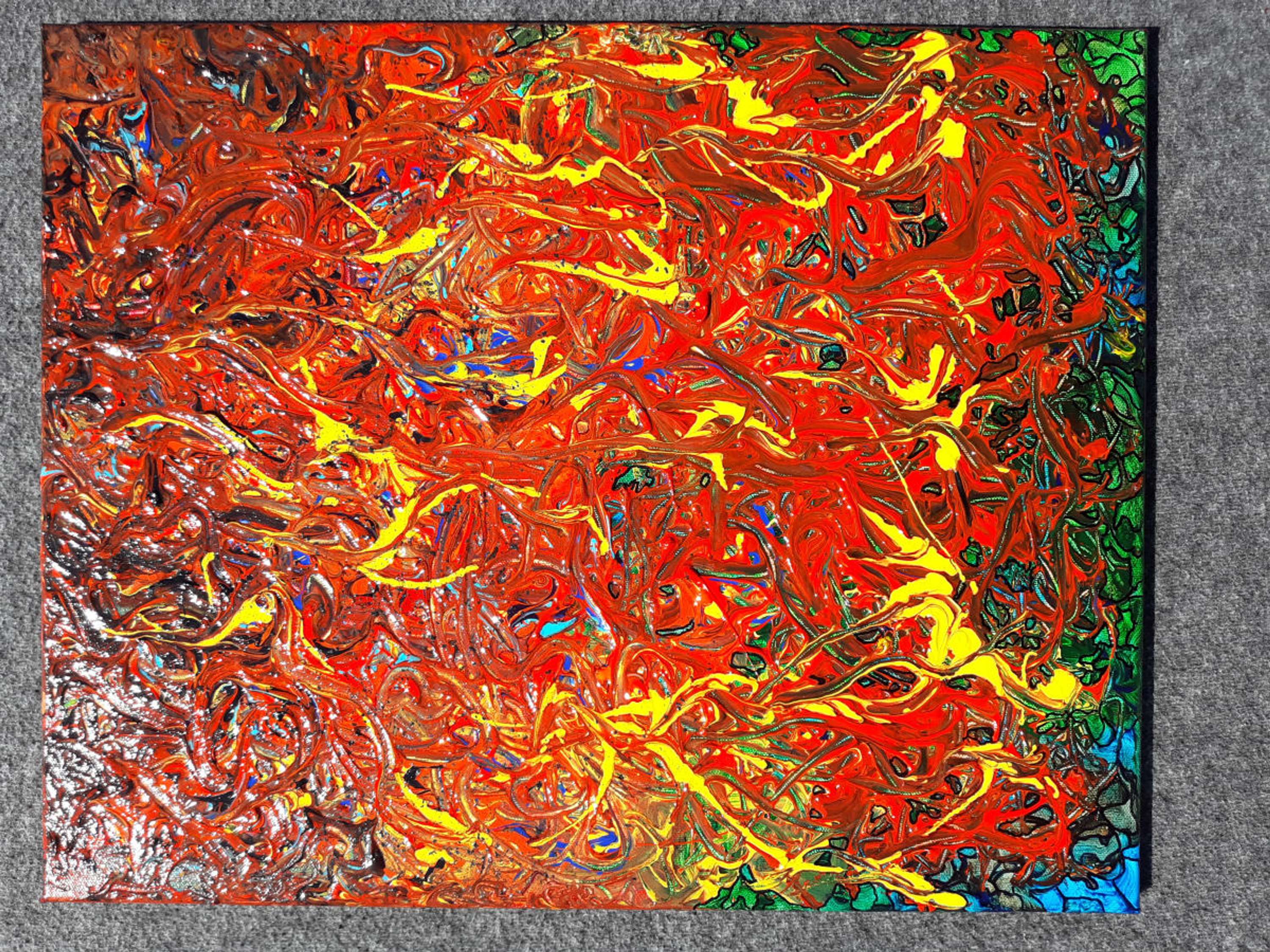 SPNetDigital Creative Process - ABSTRACT PAINTING - MOVEMENT AND COLOR by Stephen Paine