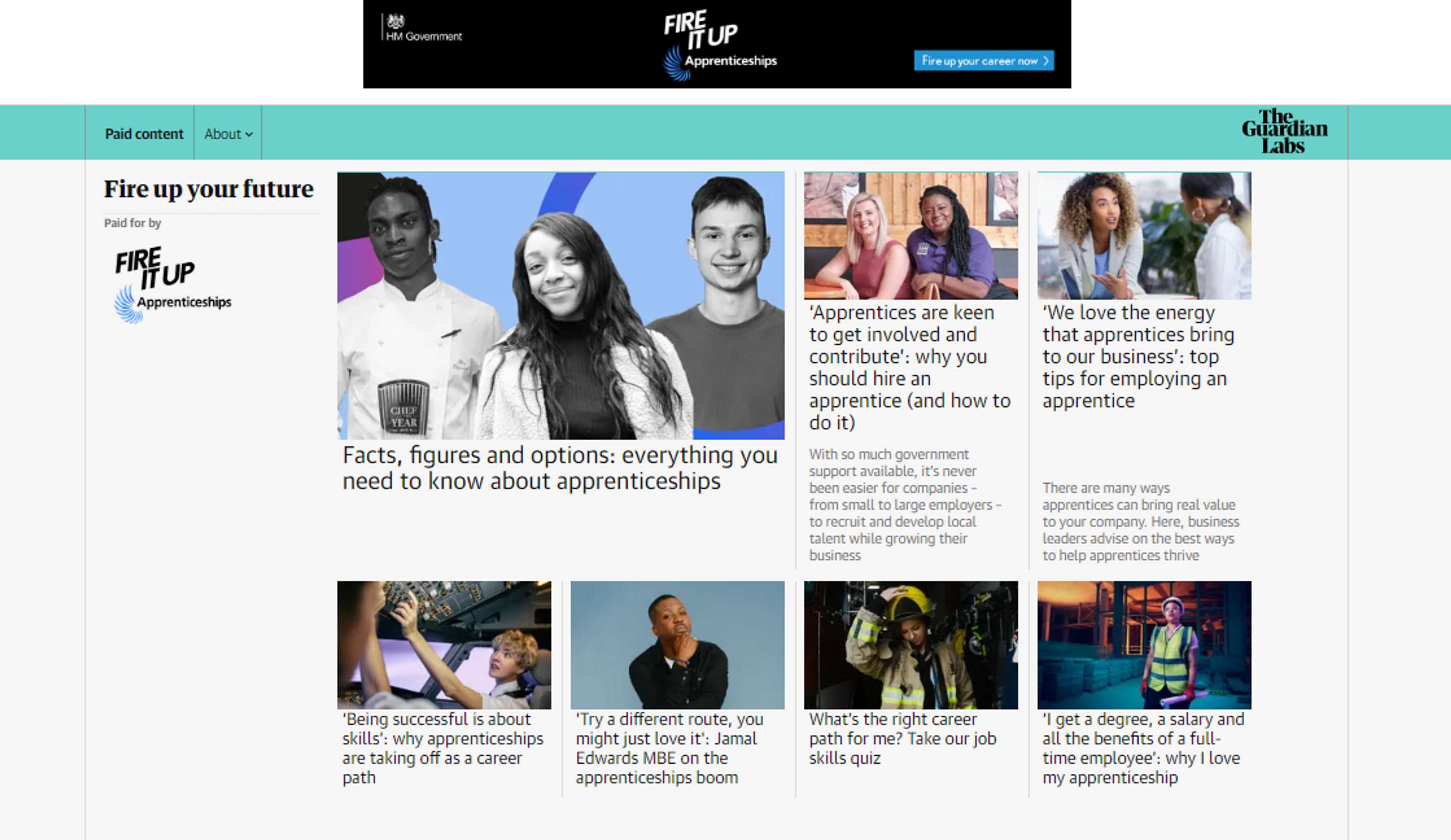 Fire It Up - DfE Apprenticeships in collaboration with Guardian Labs by Radia 