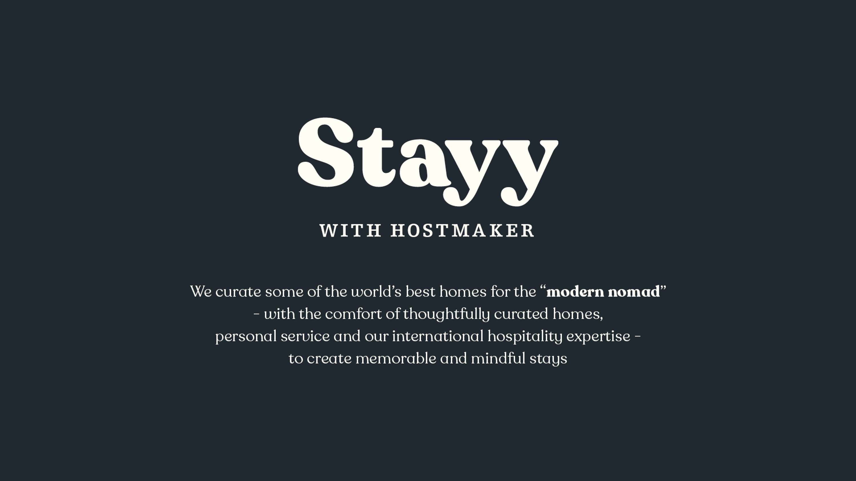 Stayy with Hostmaker - More than a  guest-ready brand by Hostmaker