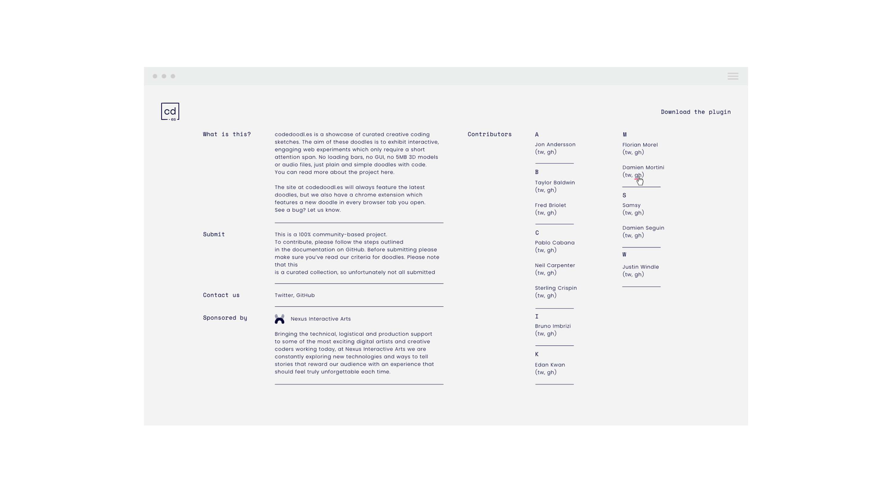 Codedoodl.es by Cecilia Bianchini