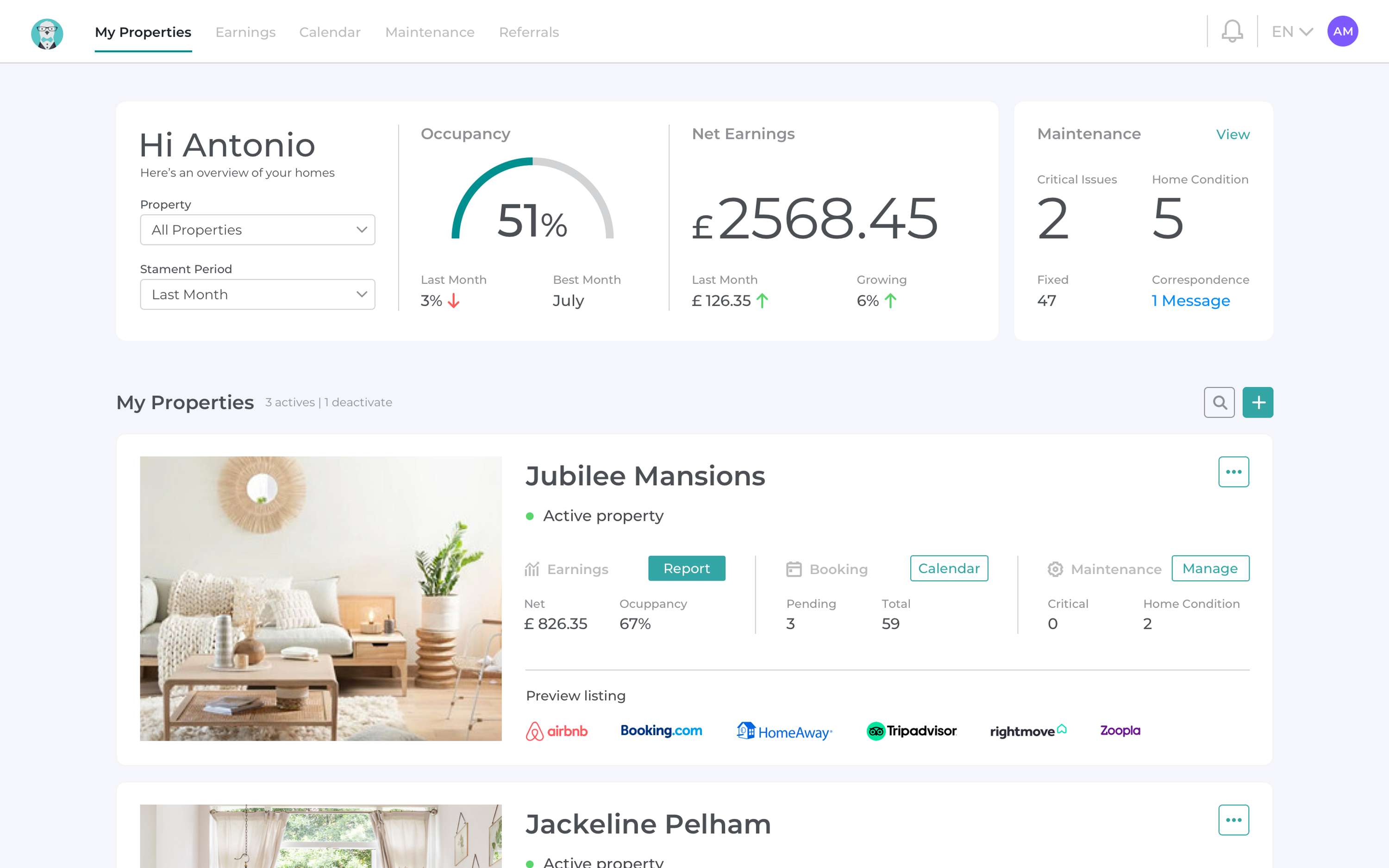 Hostmaker Dashboard - Creating a flexible onboarding platform by Hostmaker