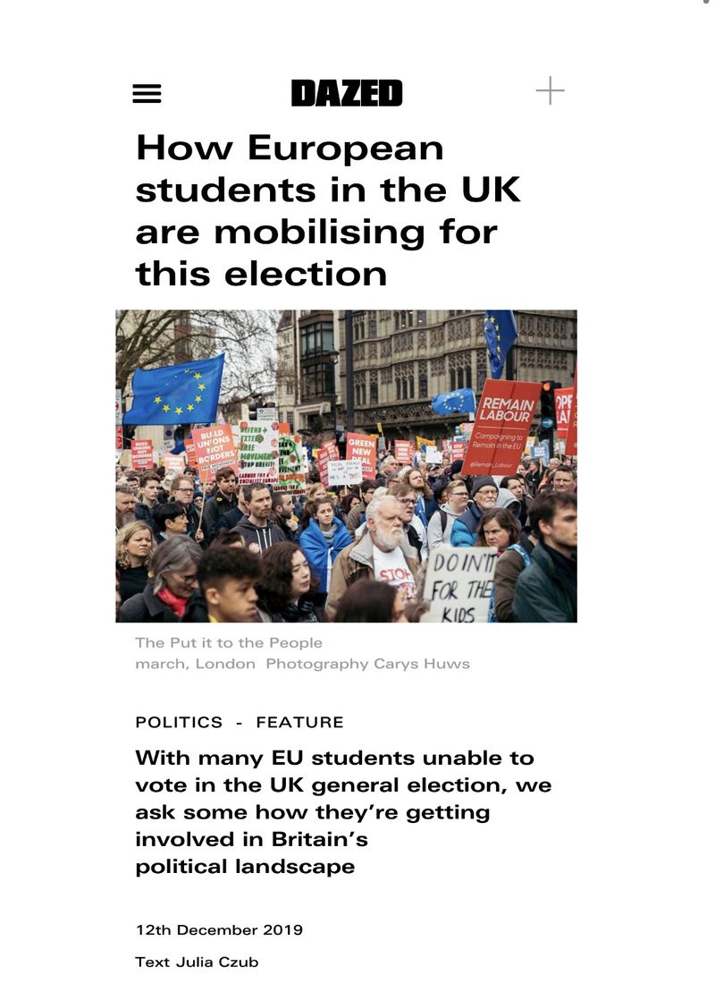 Election Feature for DAZED Digital by Julia Czub