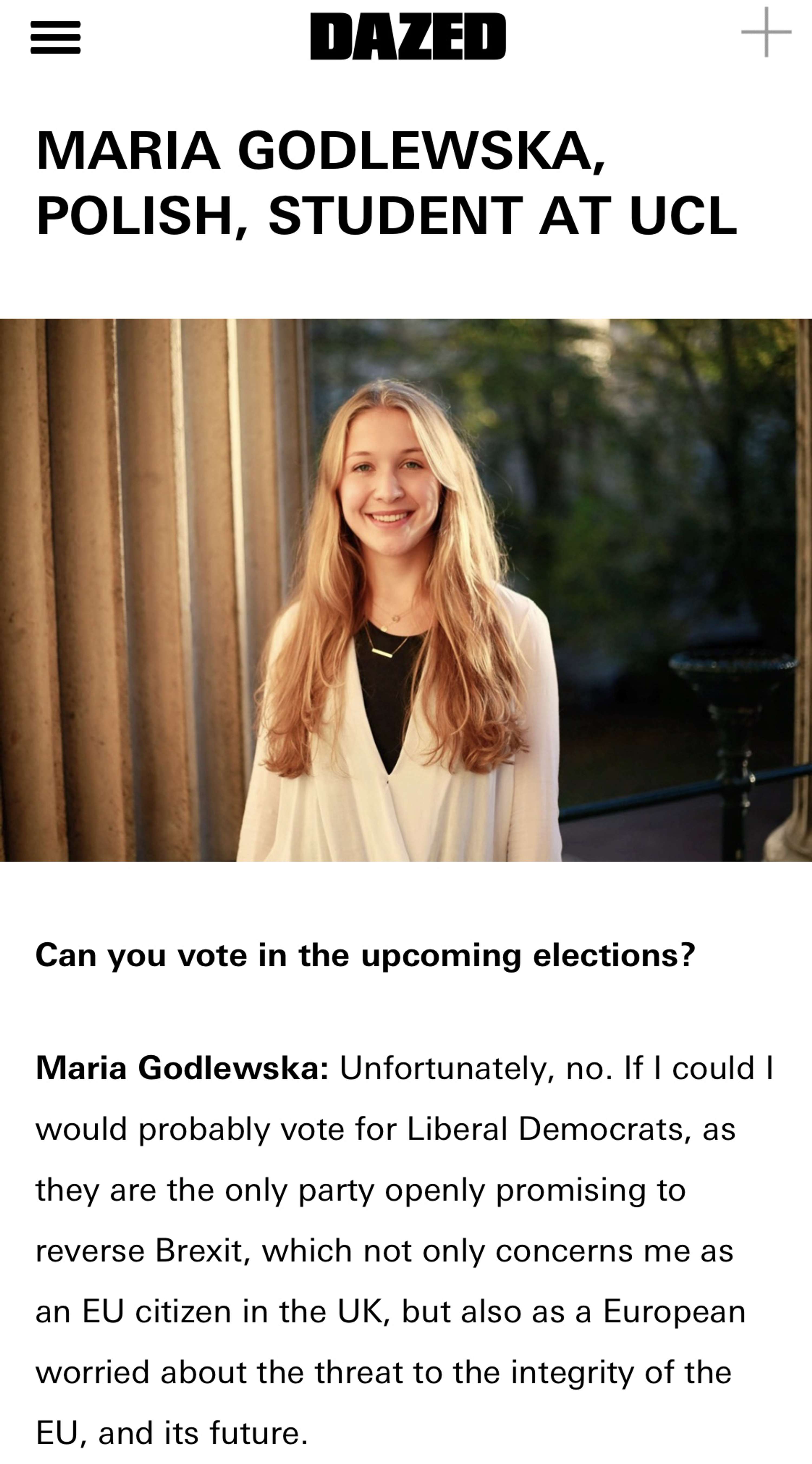 Election Feature for DAZED Digital by Julia Czub