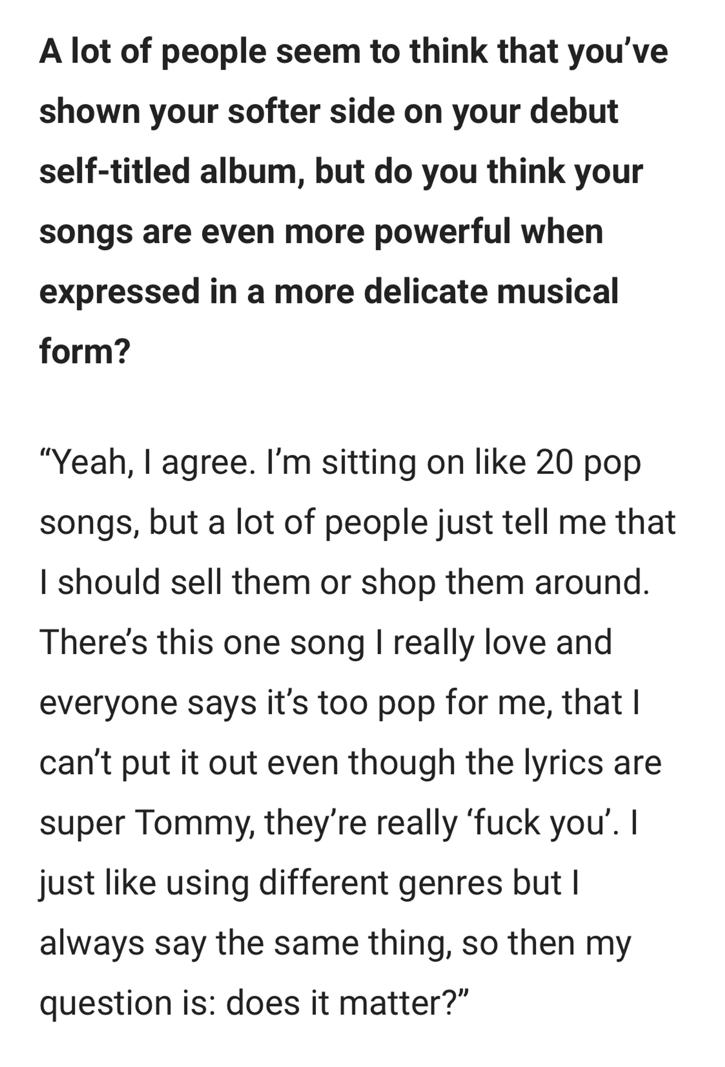Interview with Tommy Genesis by Julia Czub