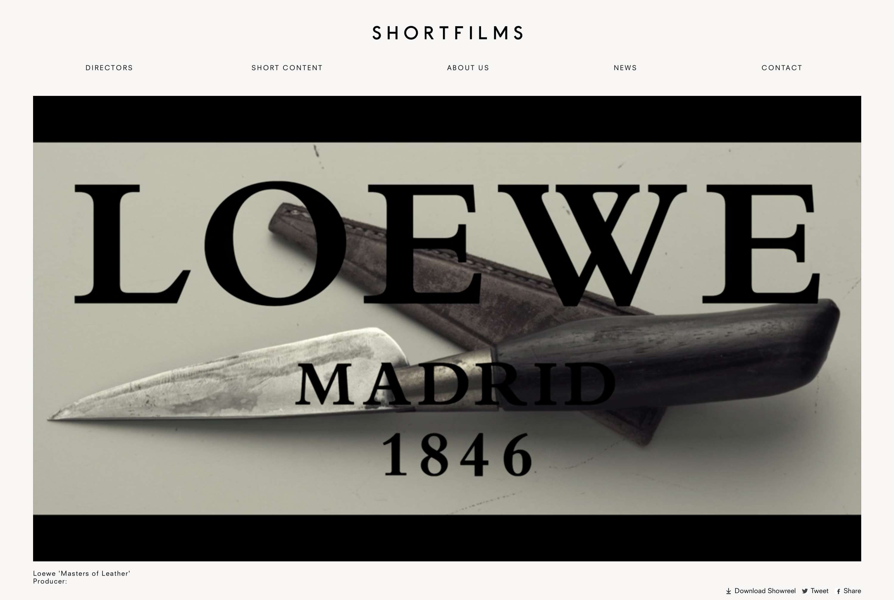 Shortfilms Identity & Website by Hales Curtis