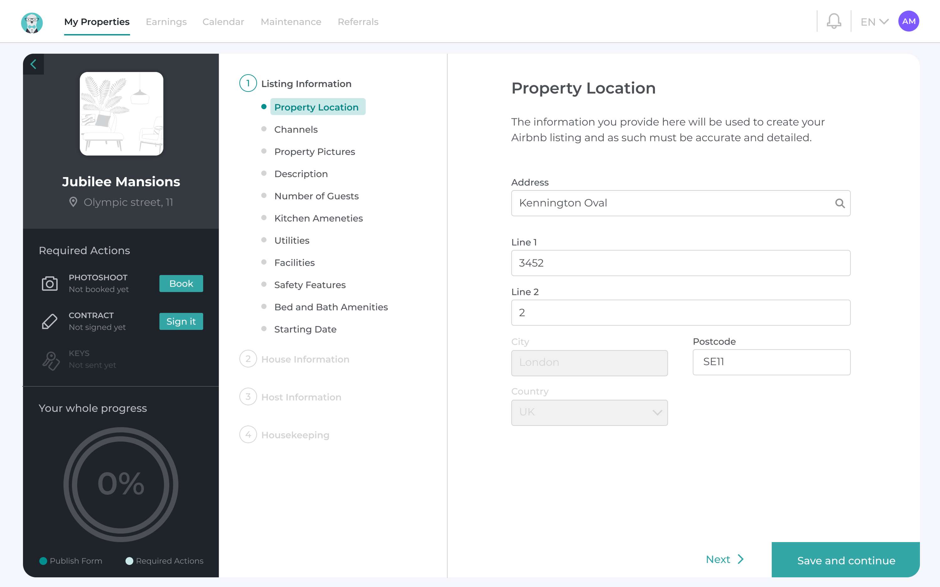 Hostmaker Dashboard - Creating a flexible onboarding platform by Hostmaker