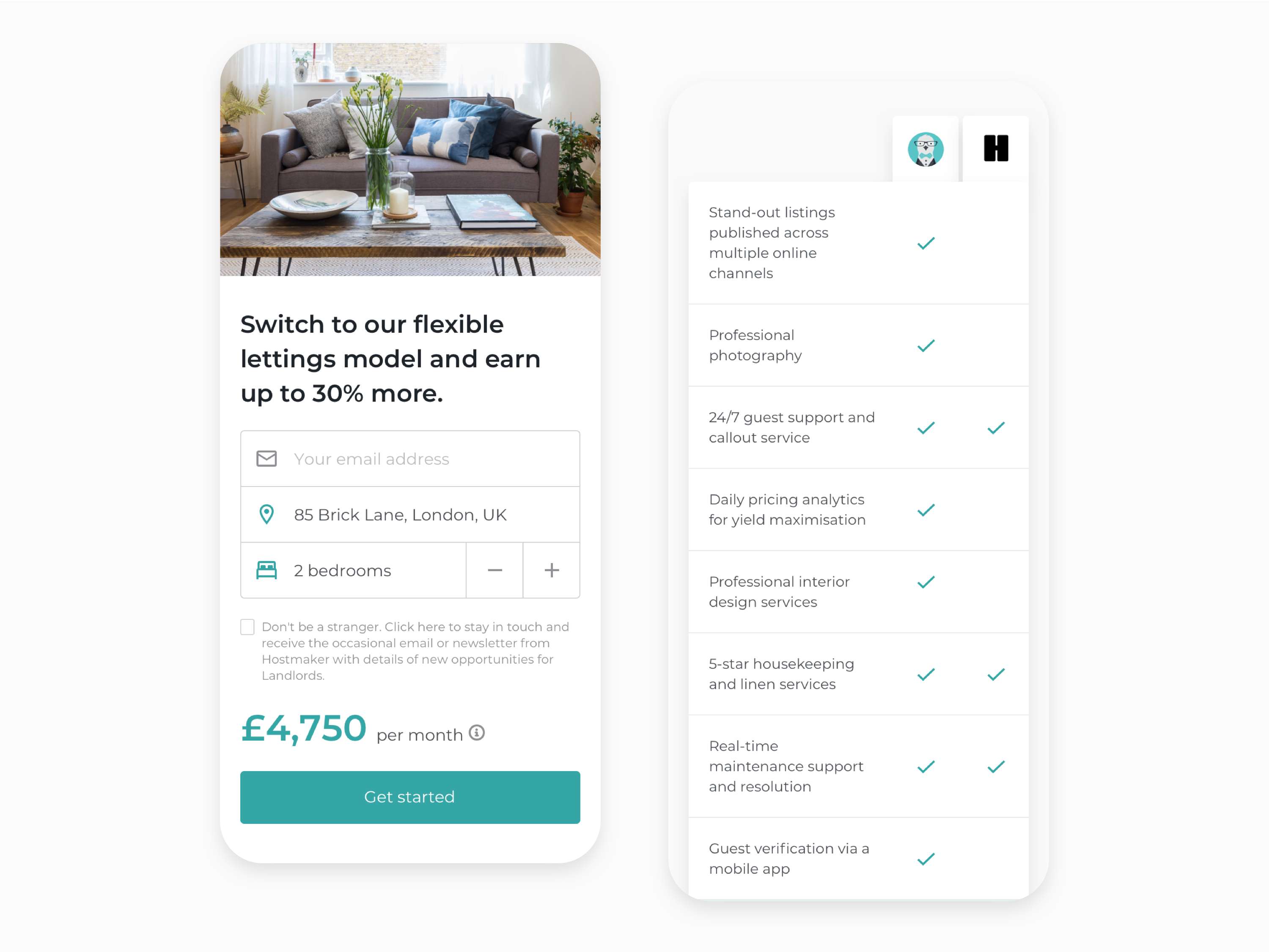 Hostmaker Modular Landing Pages by Hostmaker