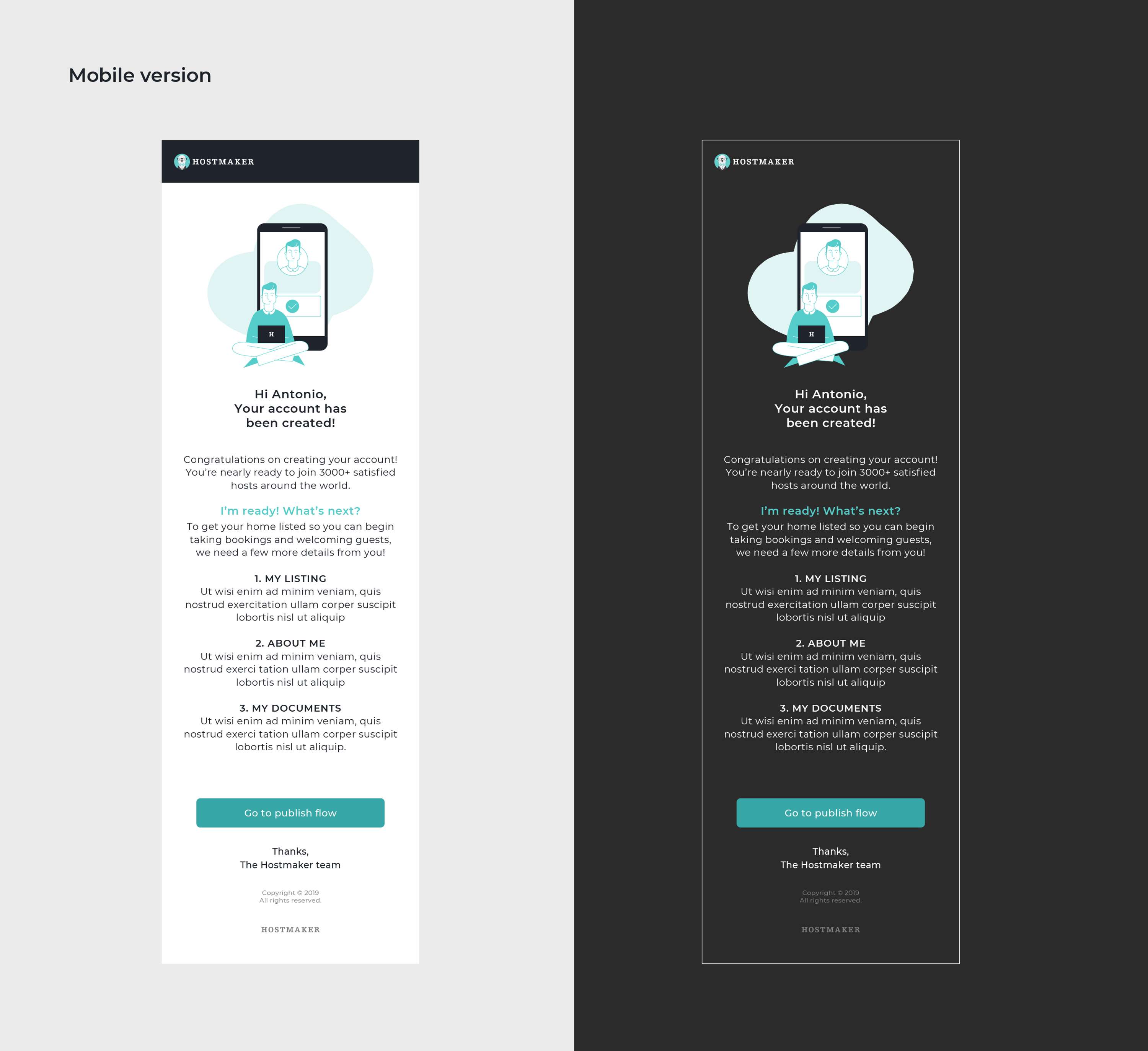 Hostmaker Emails Communications Redesign - From workflows to coding by Hostmaker