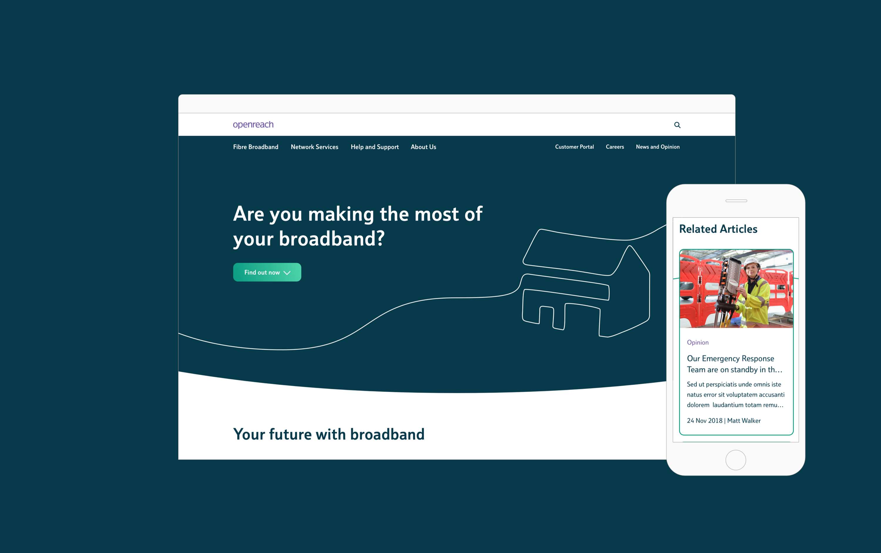 Openreach, Website by Jennie Clark
