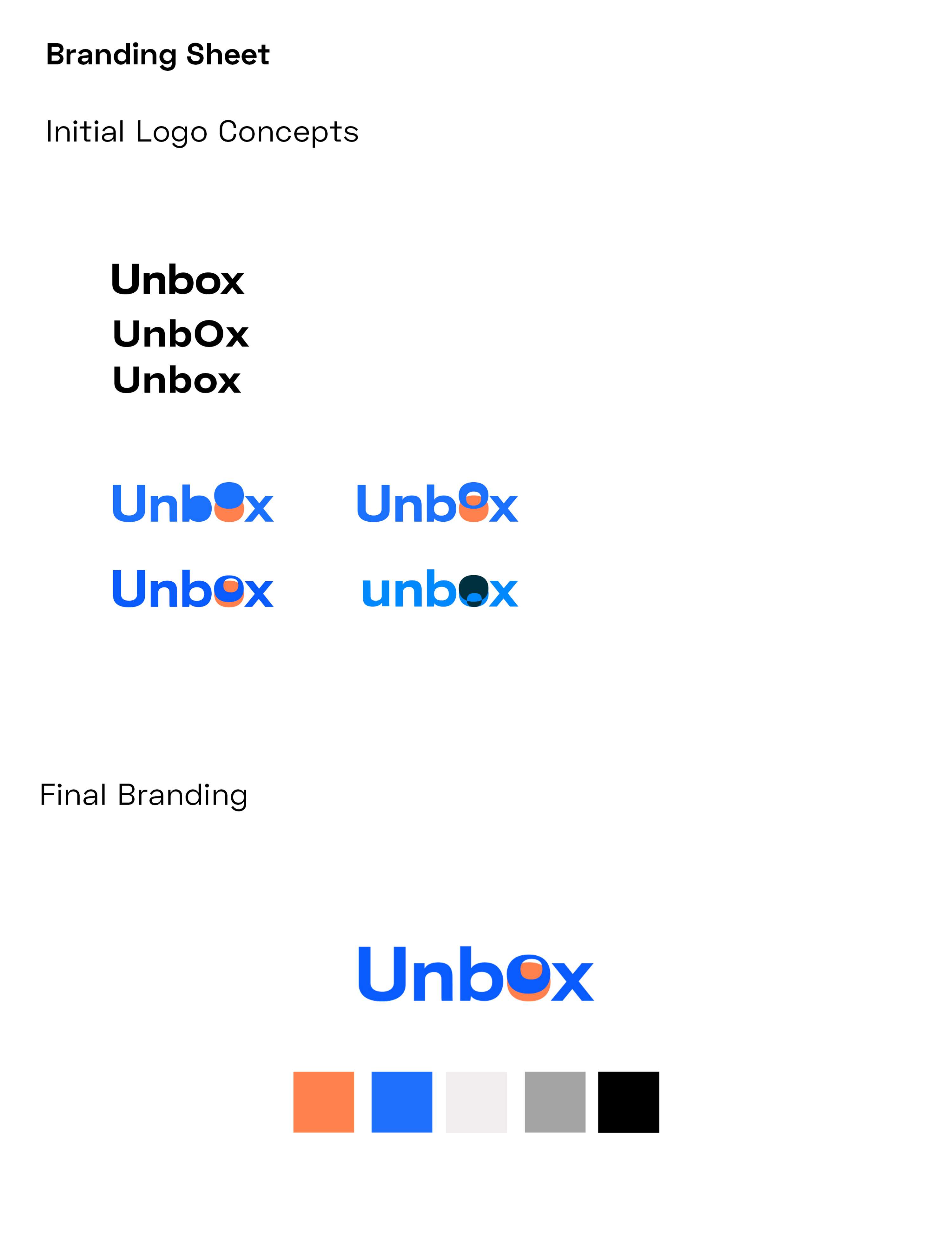 Unbox Interaction / UI design by kirsty Y