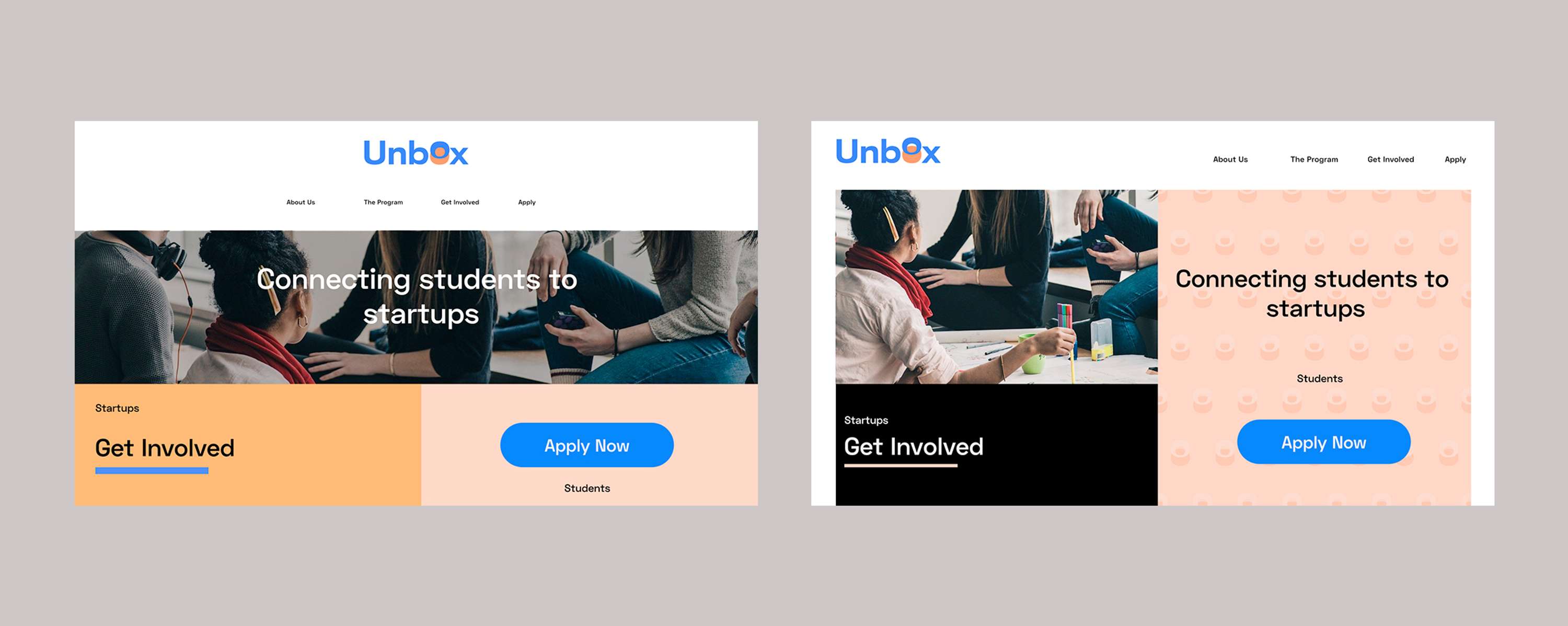 Unbox Interaction / UI design by kirsty Y