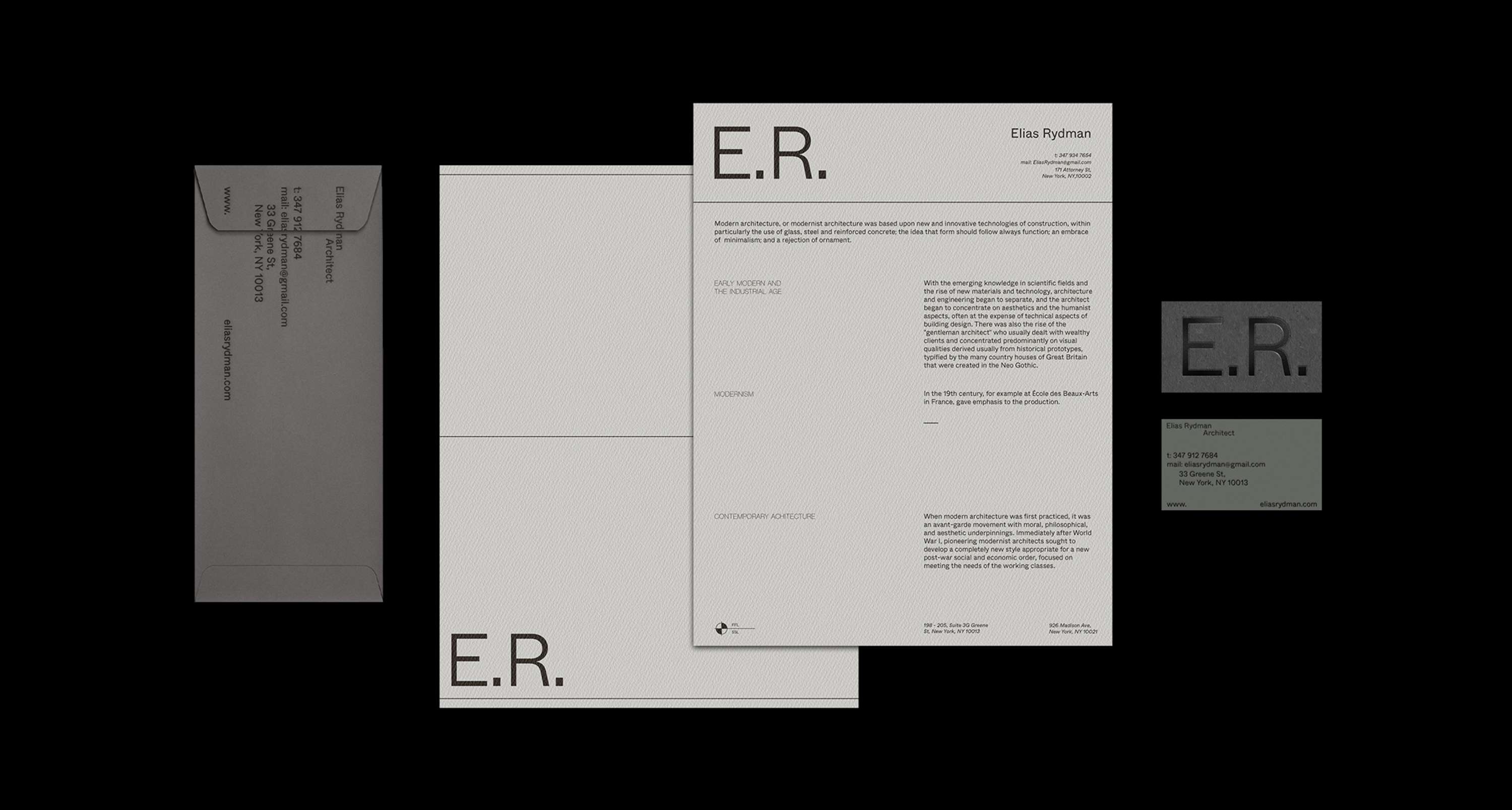 Elias Rydman - Visual Identity by Monish Khara