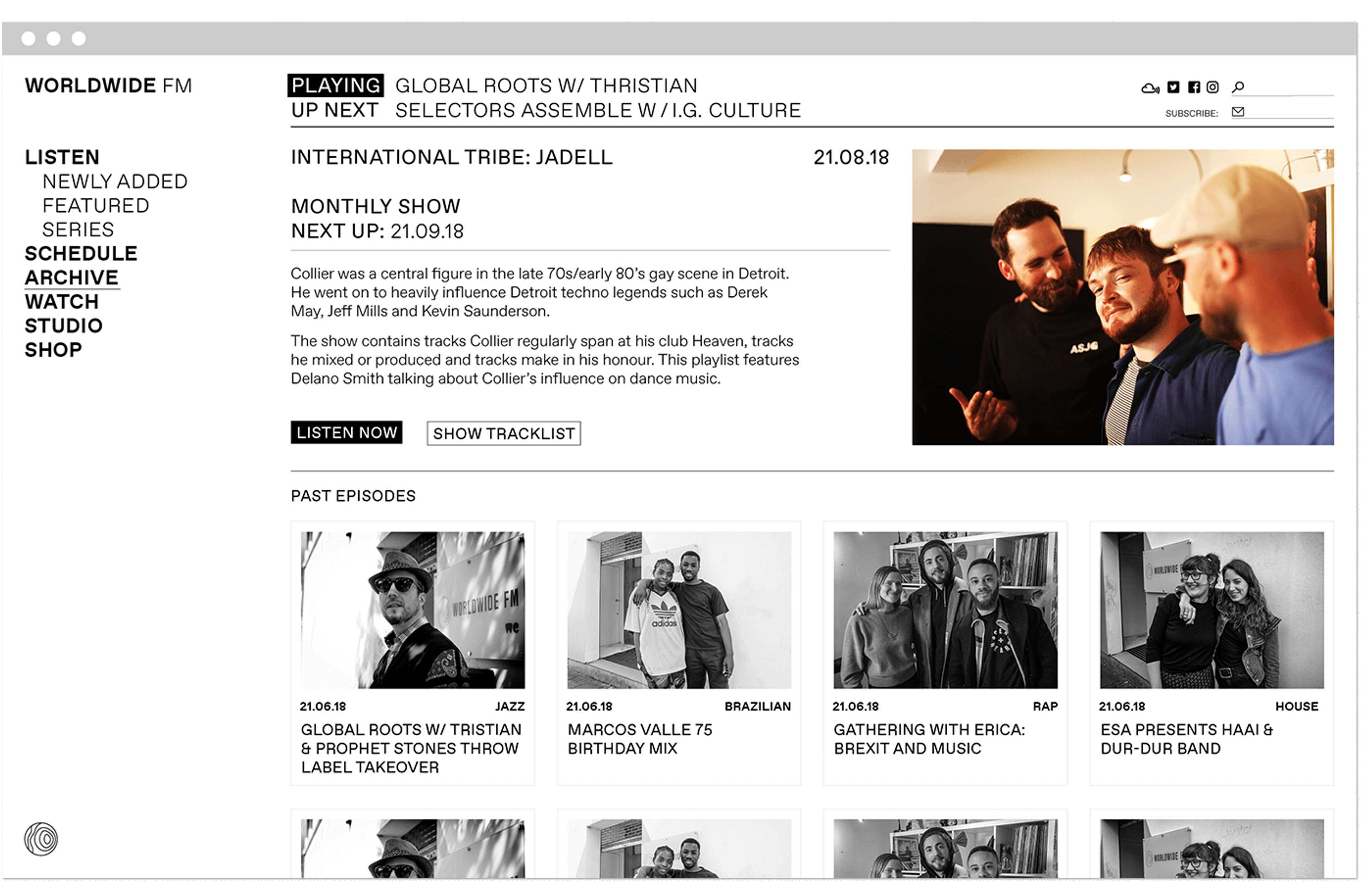 WWFM Website by Brian O’Tuama