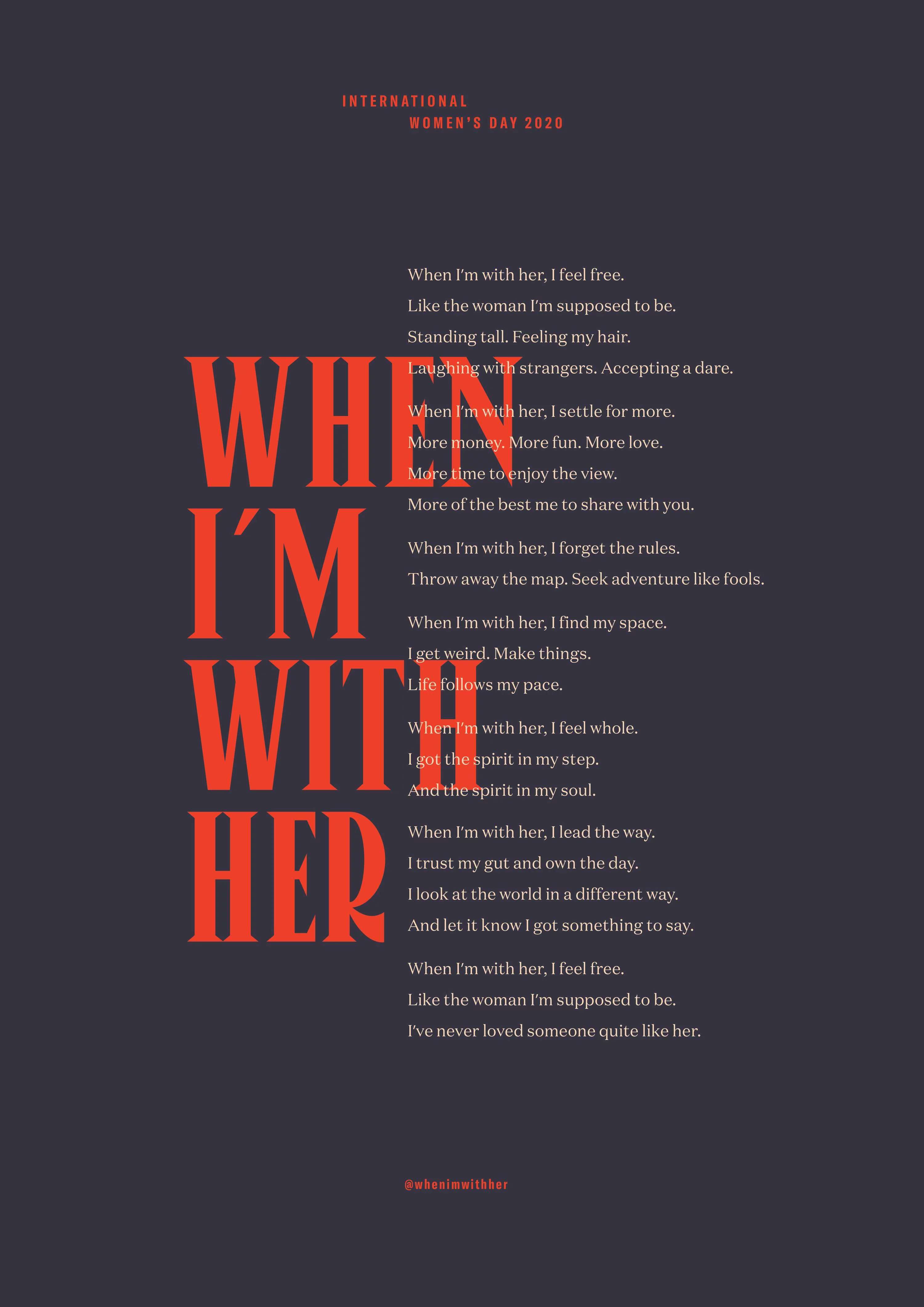 When I'm with her by AKQA