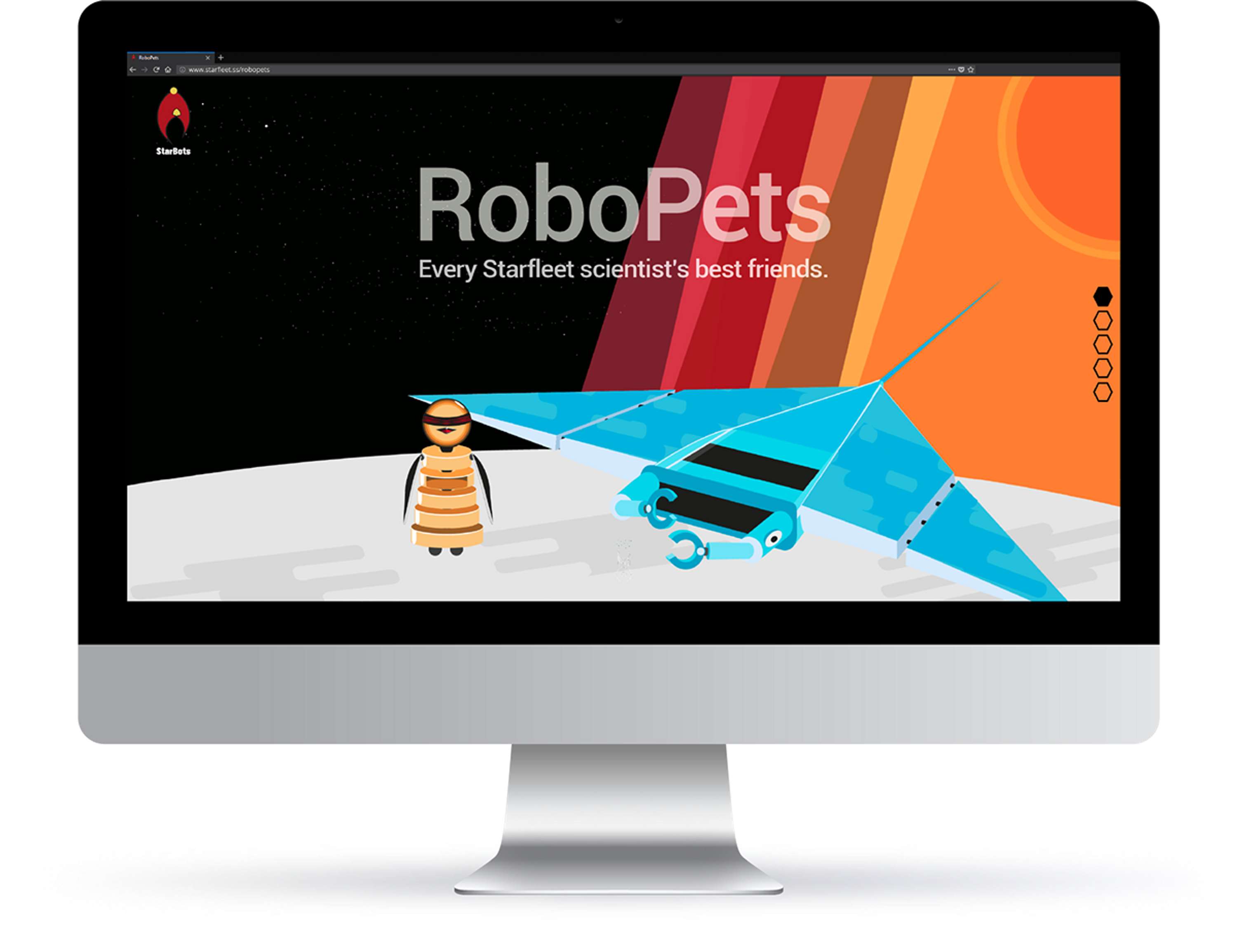 RoboPets Web Design by Eva Nage Lacuskova