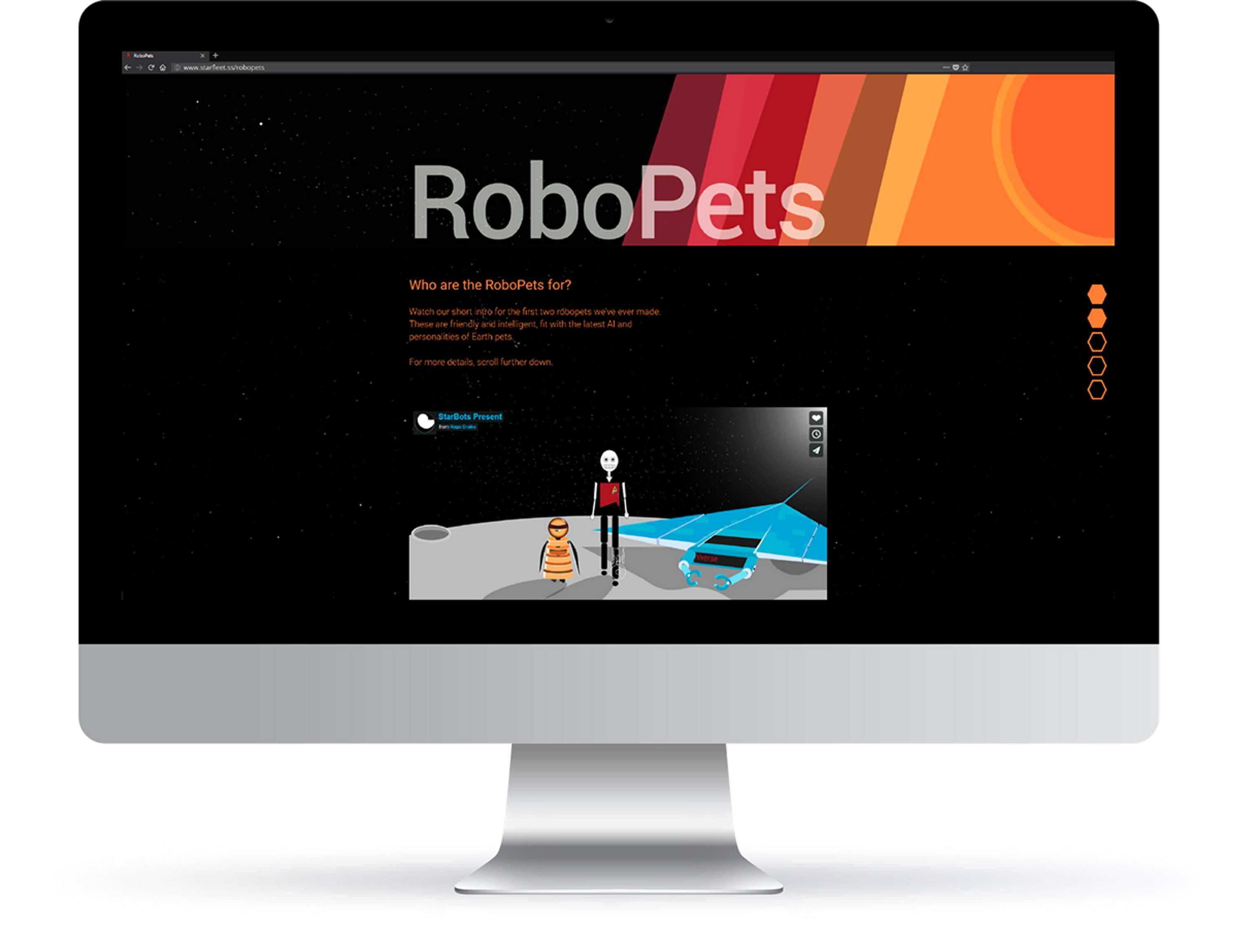 RoboPets Web Design by Eva Nage Lacuskova