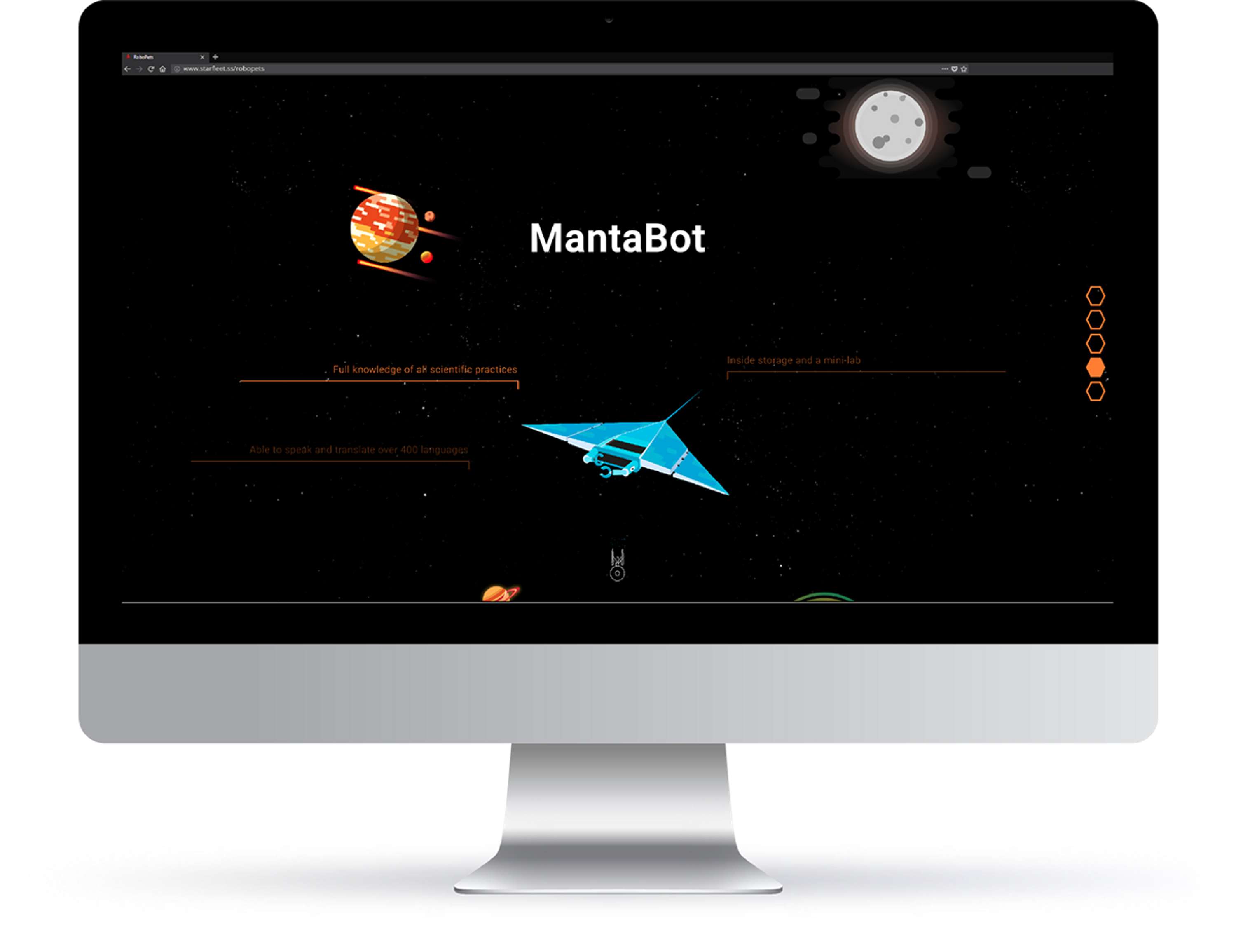 RoboPets Web Design by Eva Nage Lacuskova