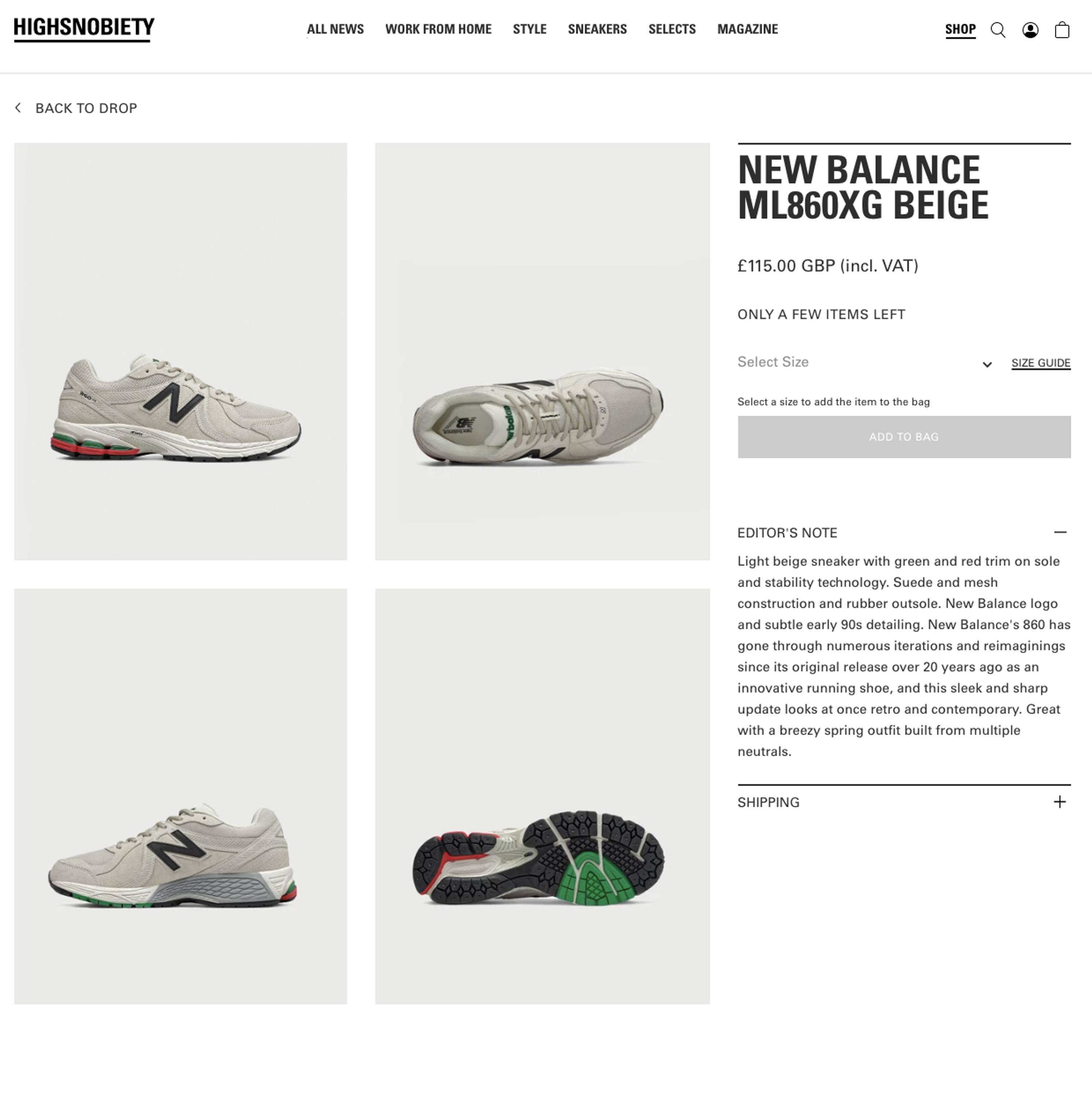 Highsnobiety Editor's Notes by Pete Gomori