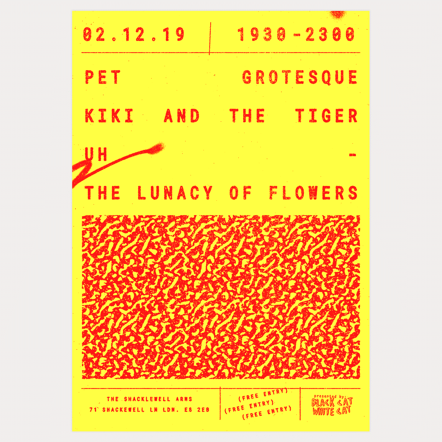 BCWC Weekly Gig Posters by Will Harvey