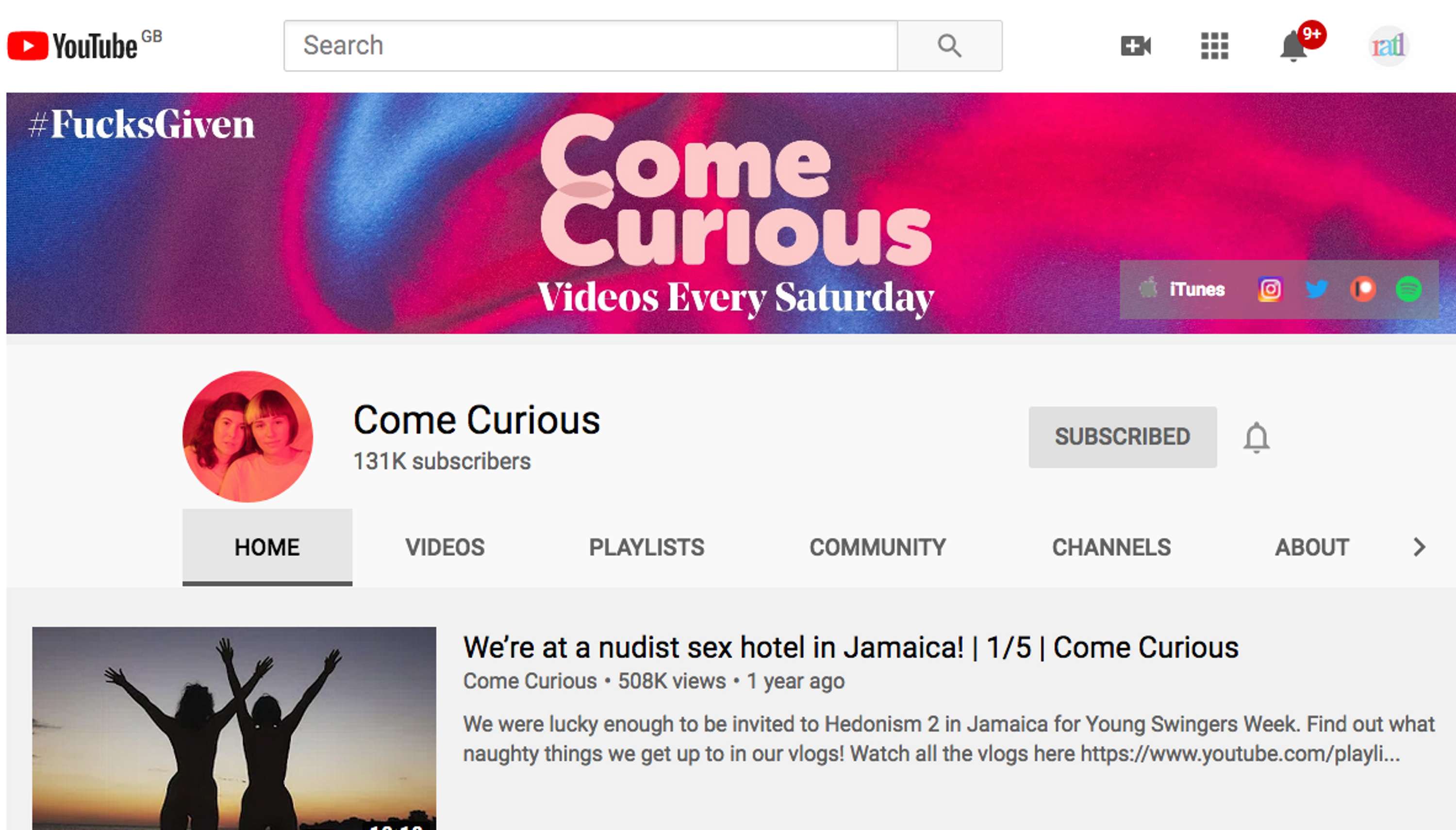 ComeCurious - Youtube Channel by Reed (Amber) Thomas-Litman.