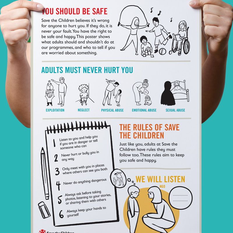 Save The Children Safeguarding Illustrations by Sam Osborne