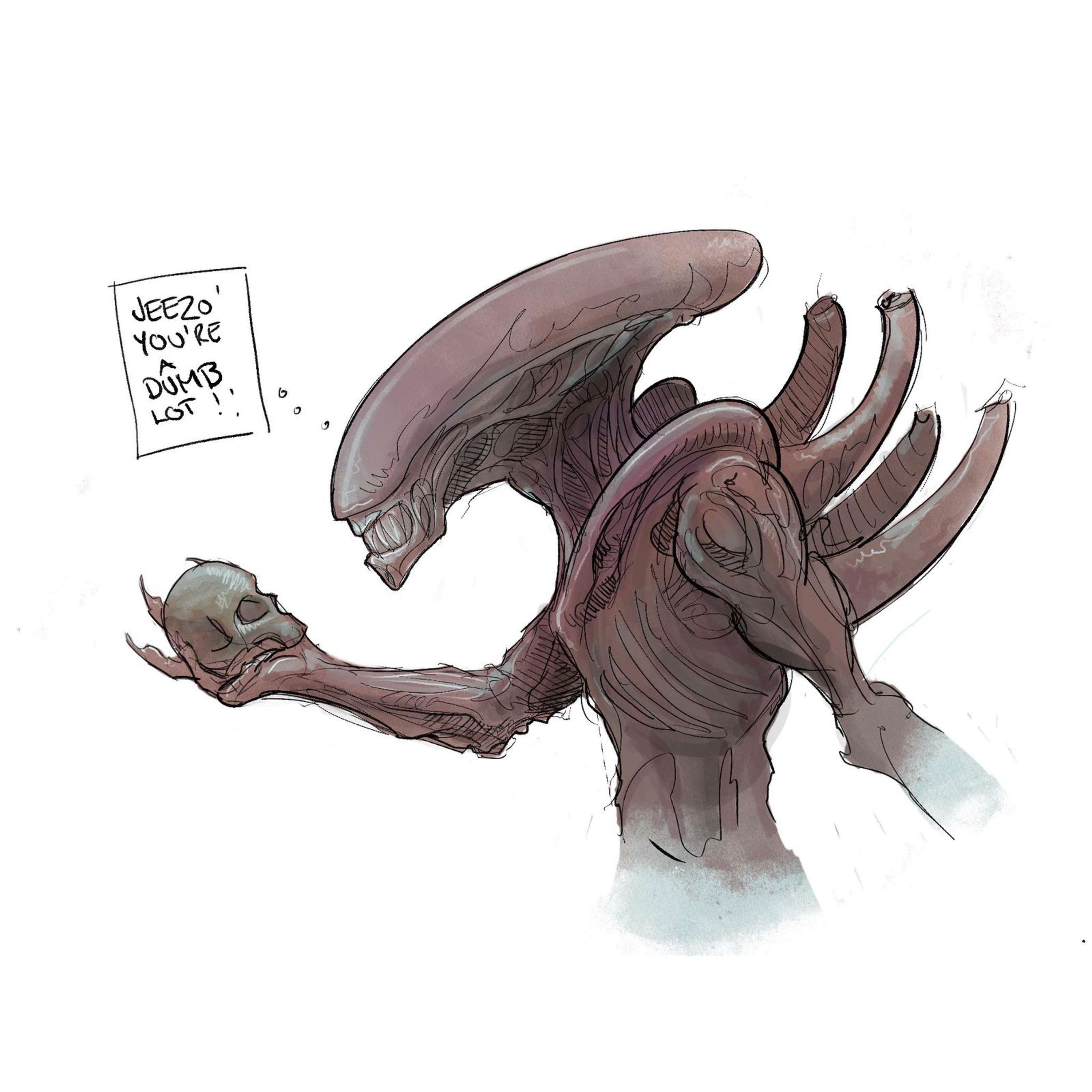 The Thoughtful Xenomorph by Jamie Lapsley