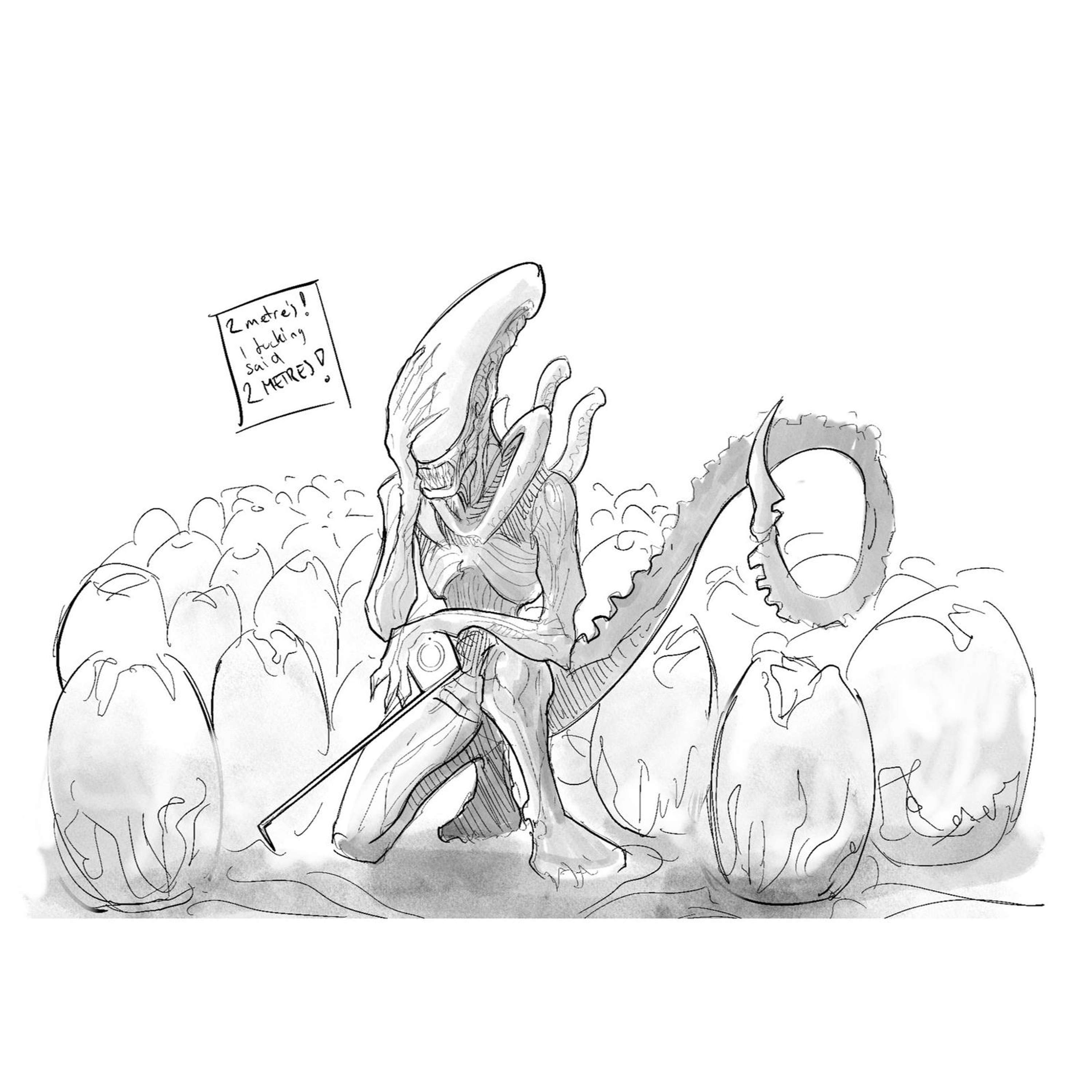 The Thoughtful Xenomorph by Jamie Lapsley