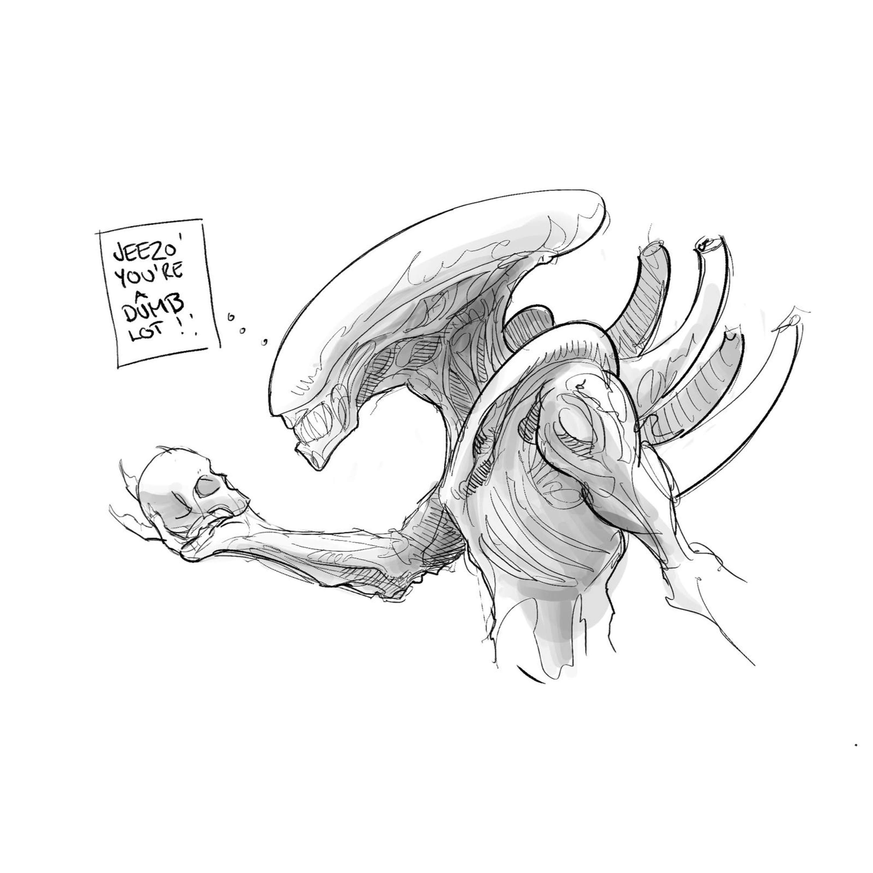 The Thoughtful Xenomorph by Jamie Lapsley