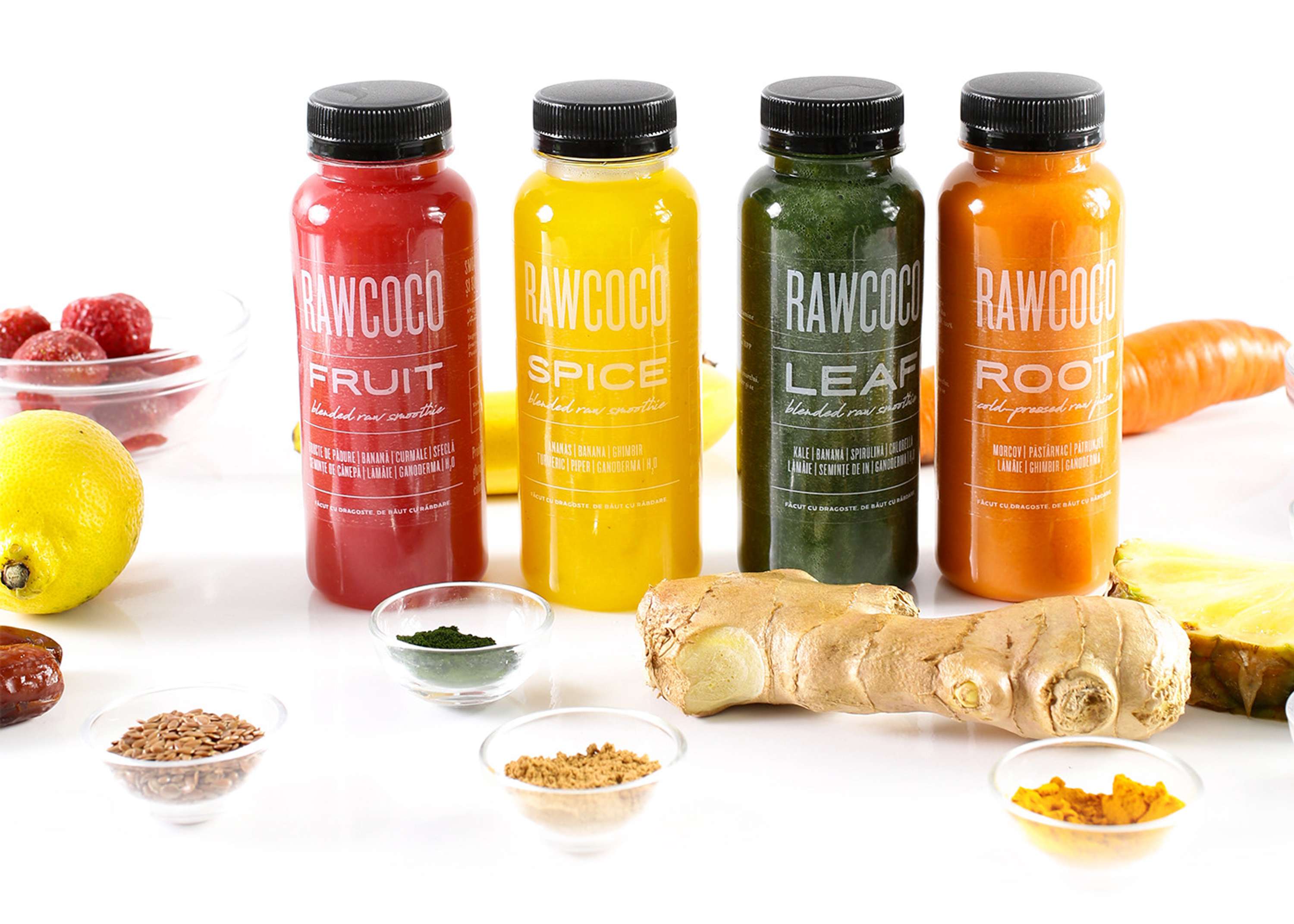 Cold-pressed Juice Bottle Re-design — Rawcoco, 2017 by Cristi Ursea