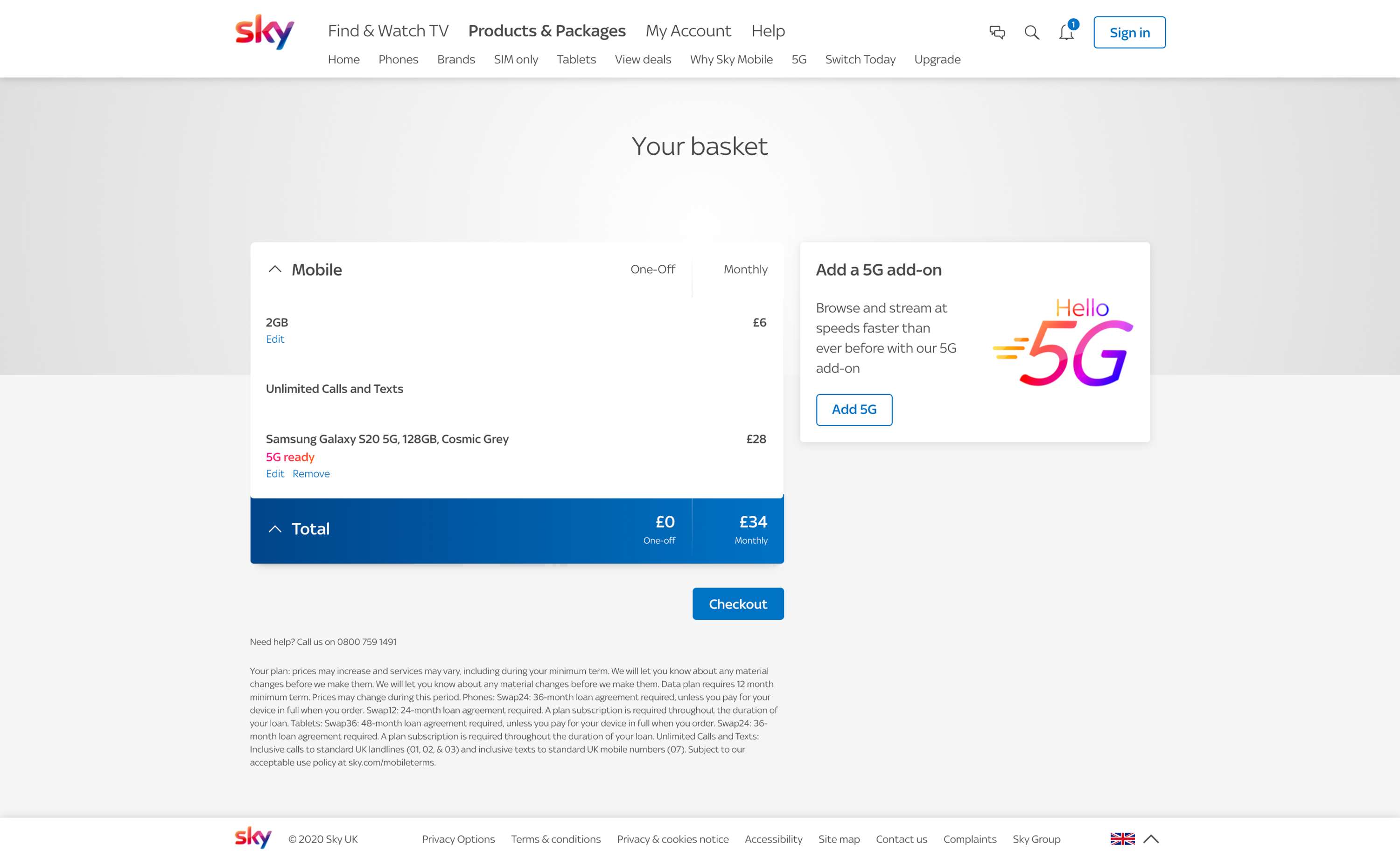 Sky Mobile Website Re-Platform by Tajha Myer