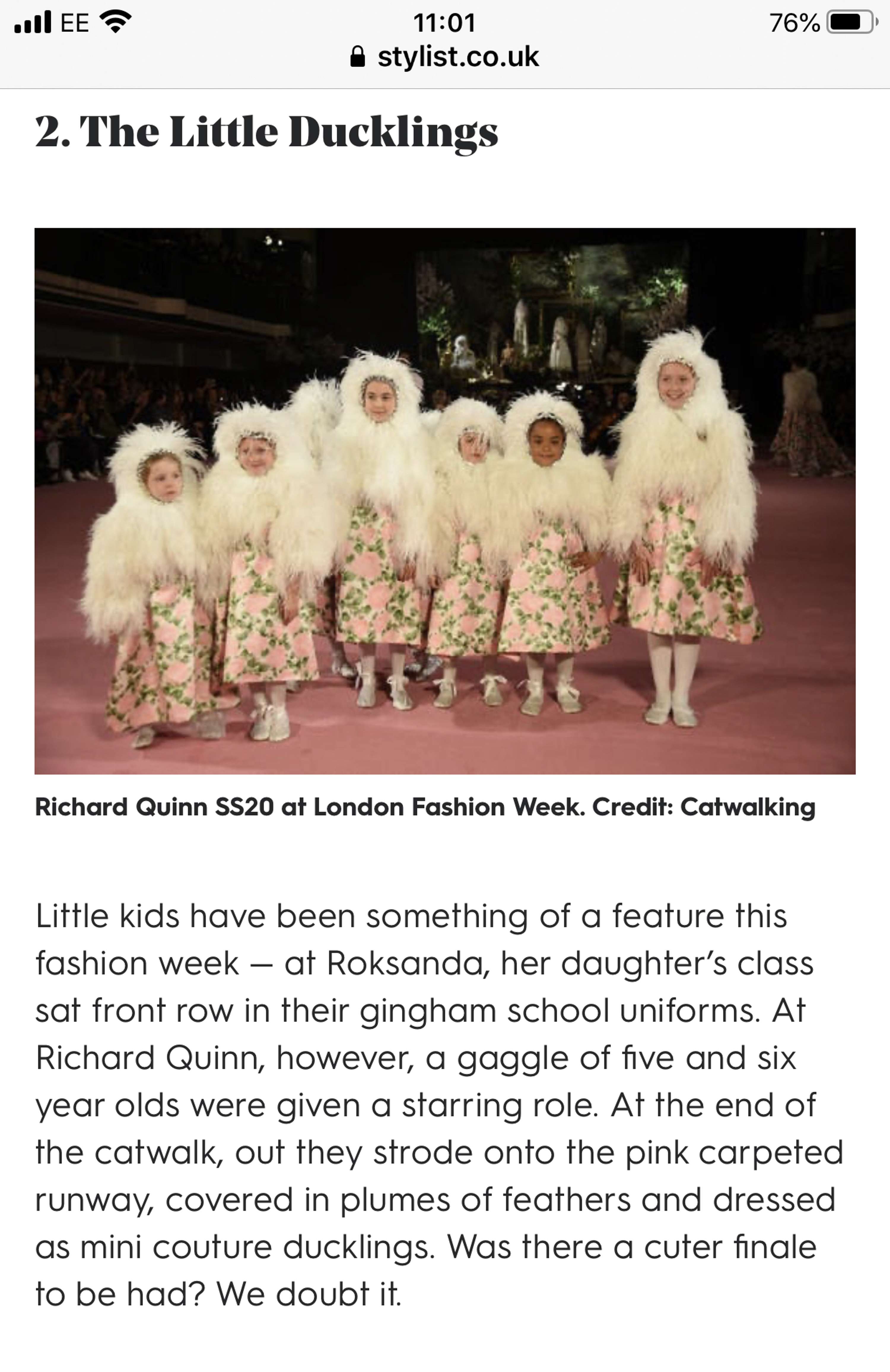 RICHARD QUINN LFW by Ellie McHugh