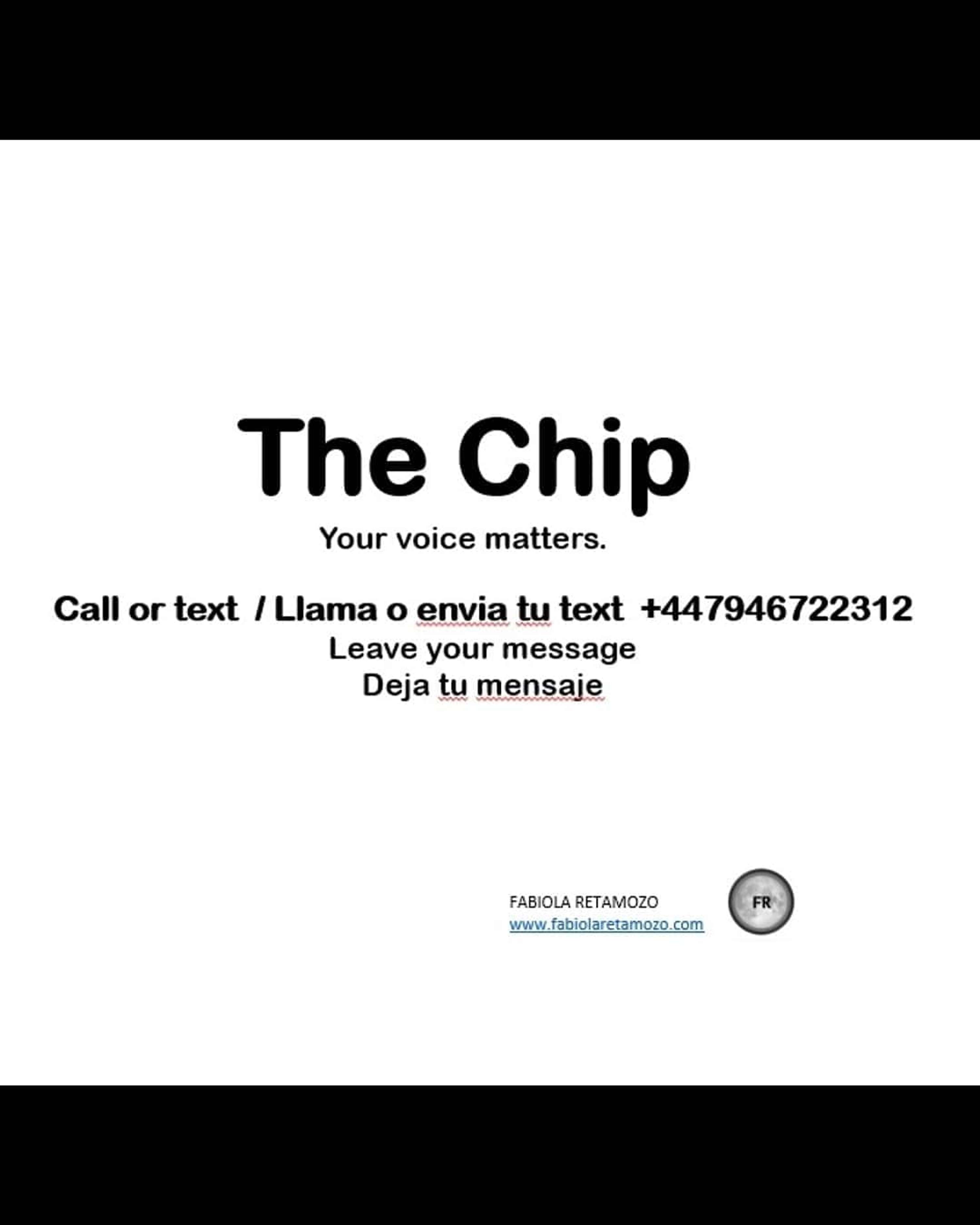 THE CHIP by Fabiola Retamozo