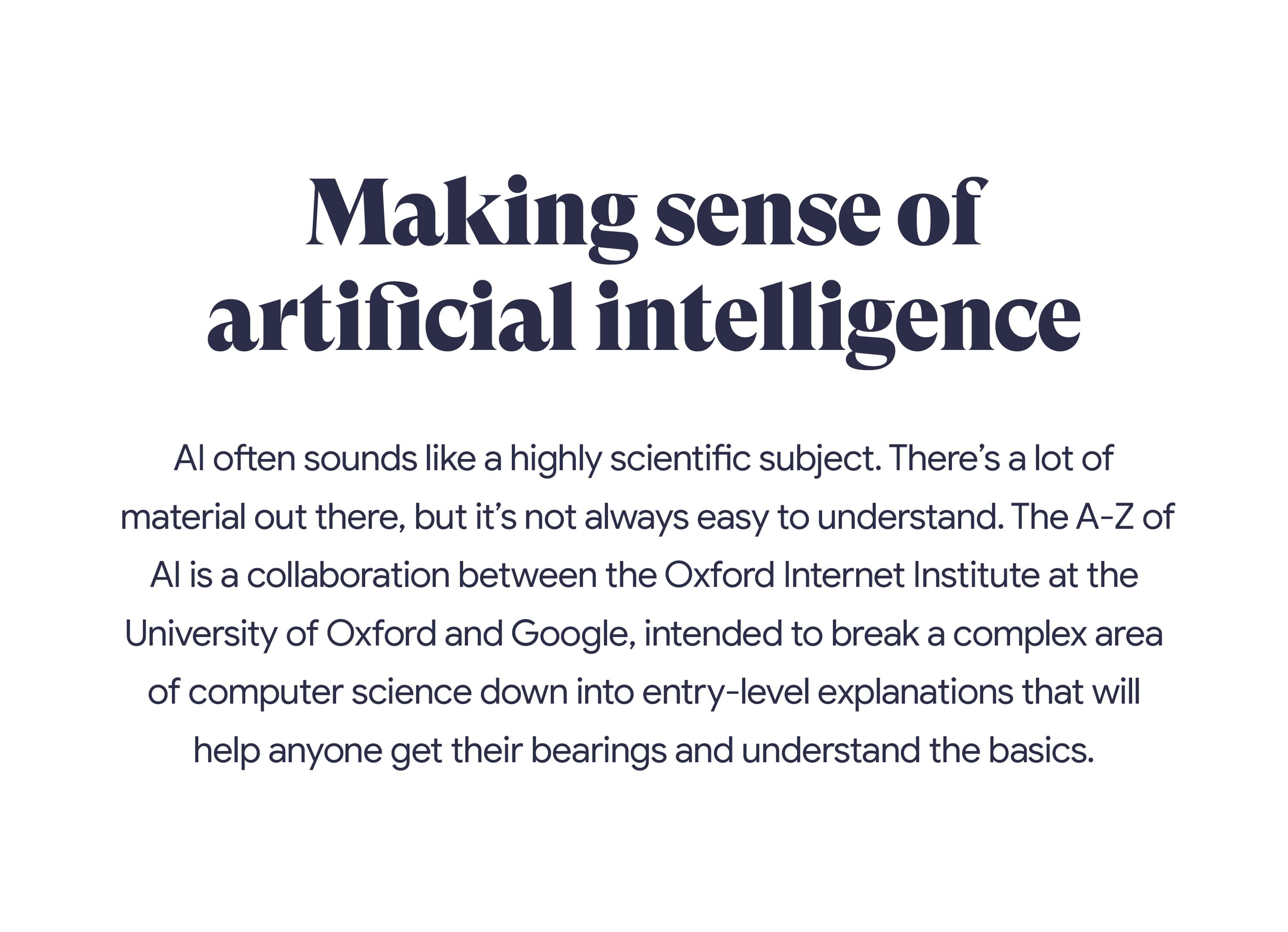 The A-Z of AI by Google Brand Studio