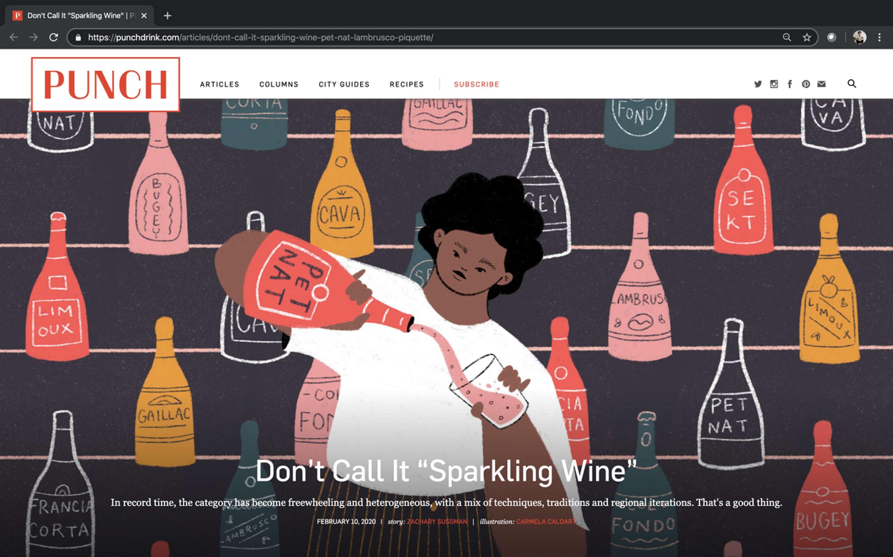 Punch - Sparkling Wine by Carmela Caldart