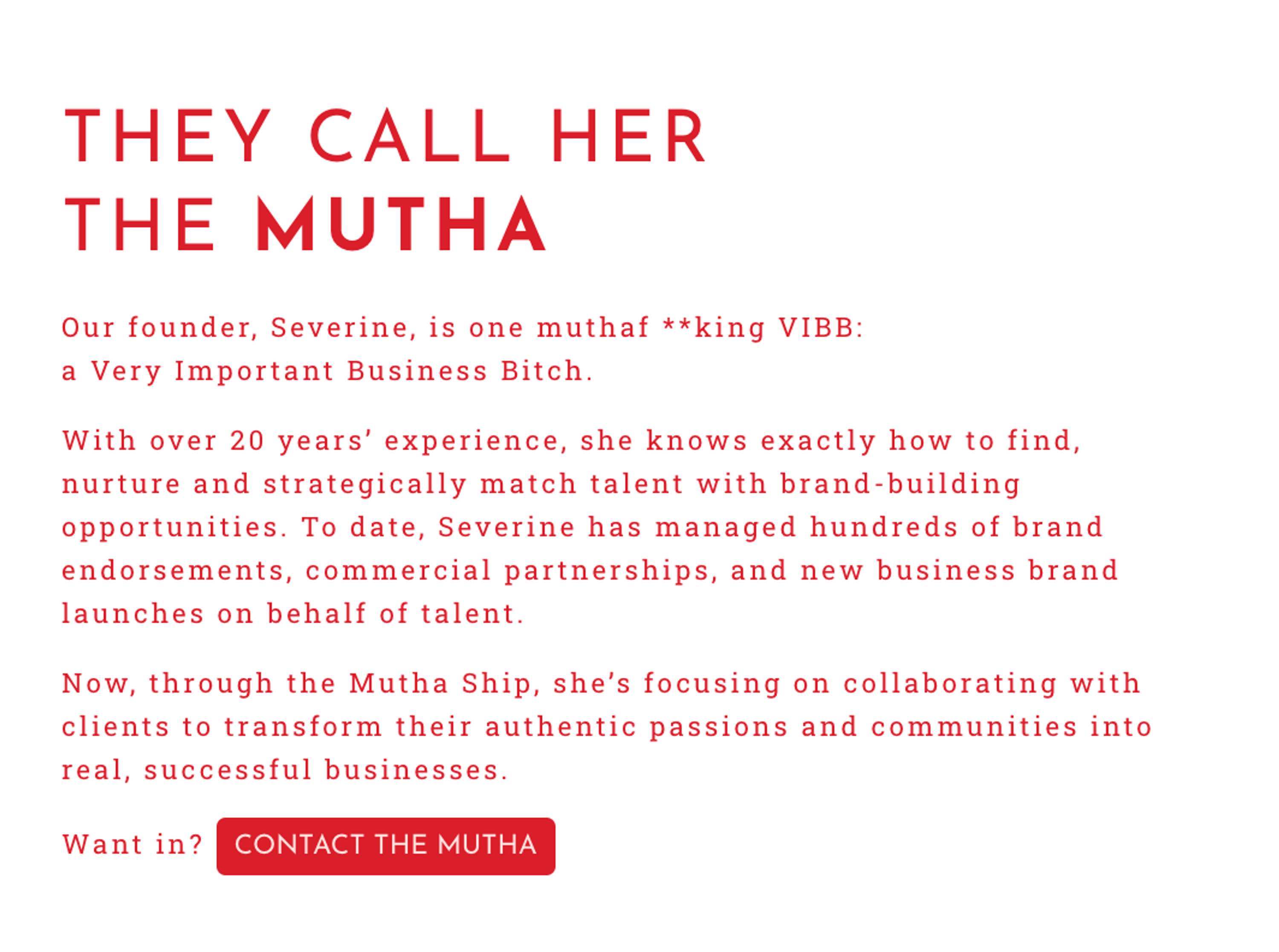 The Muthaship Brand Creation & Verbal Identity by Rebecca Magnus