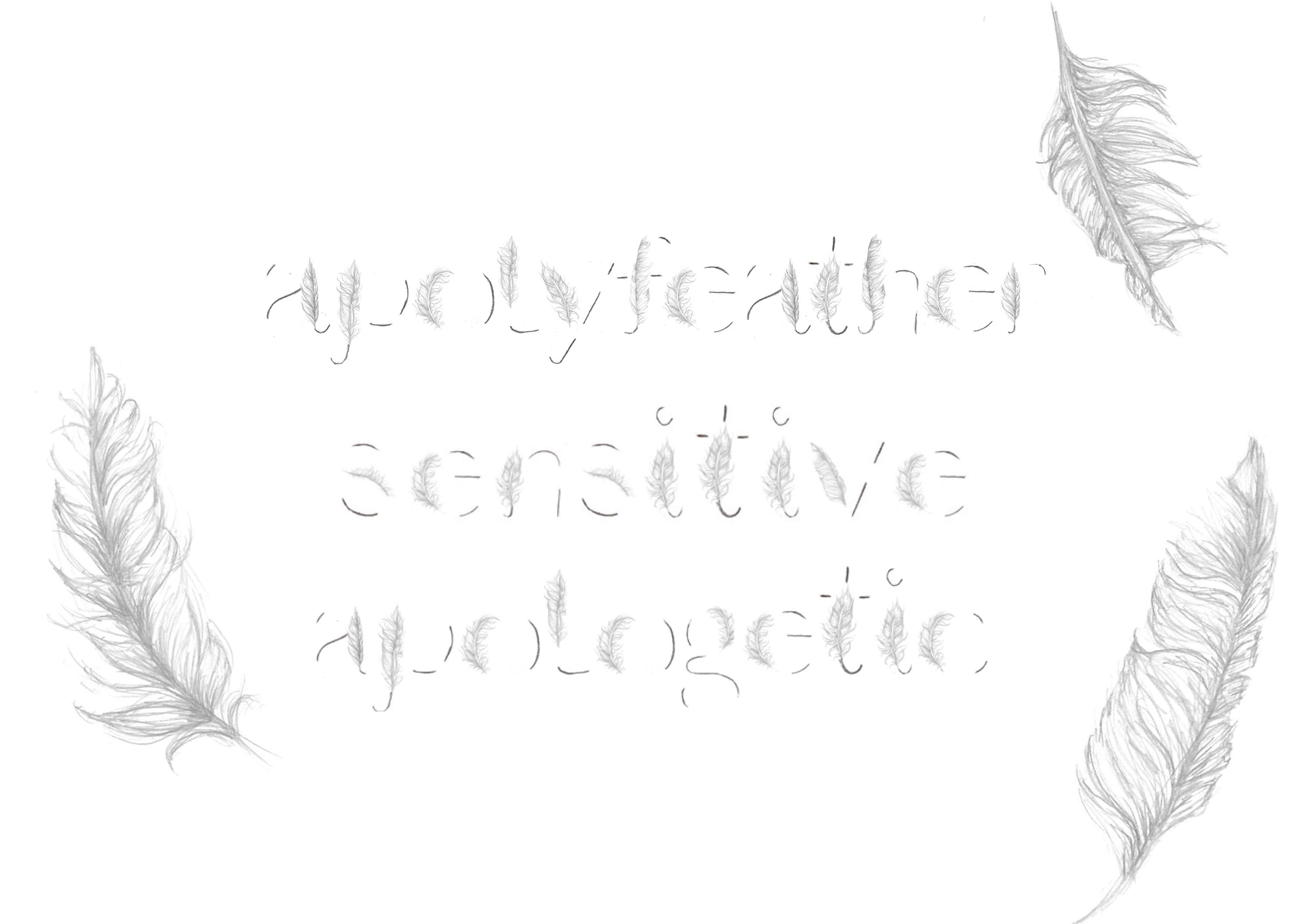 Apolyfeather Typeface by Georgina Webb