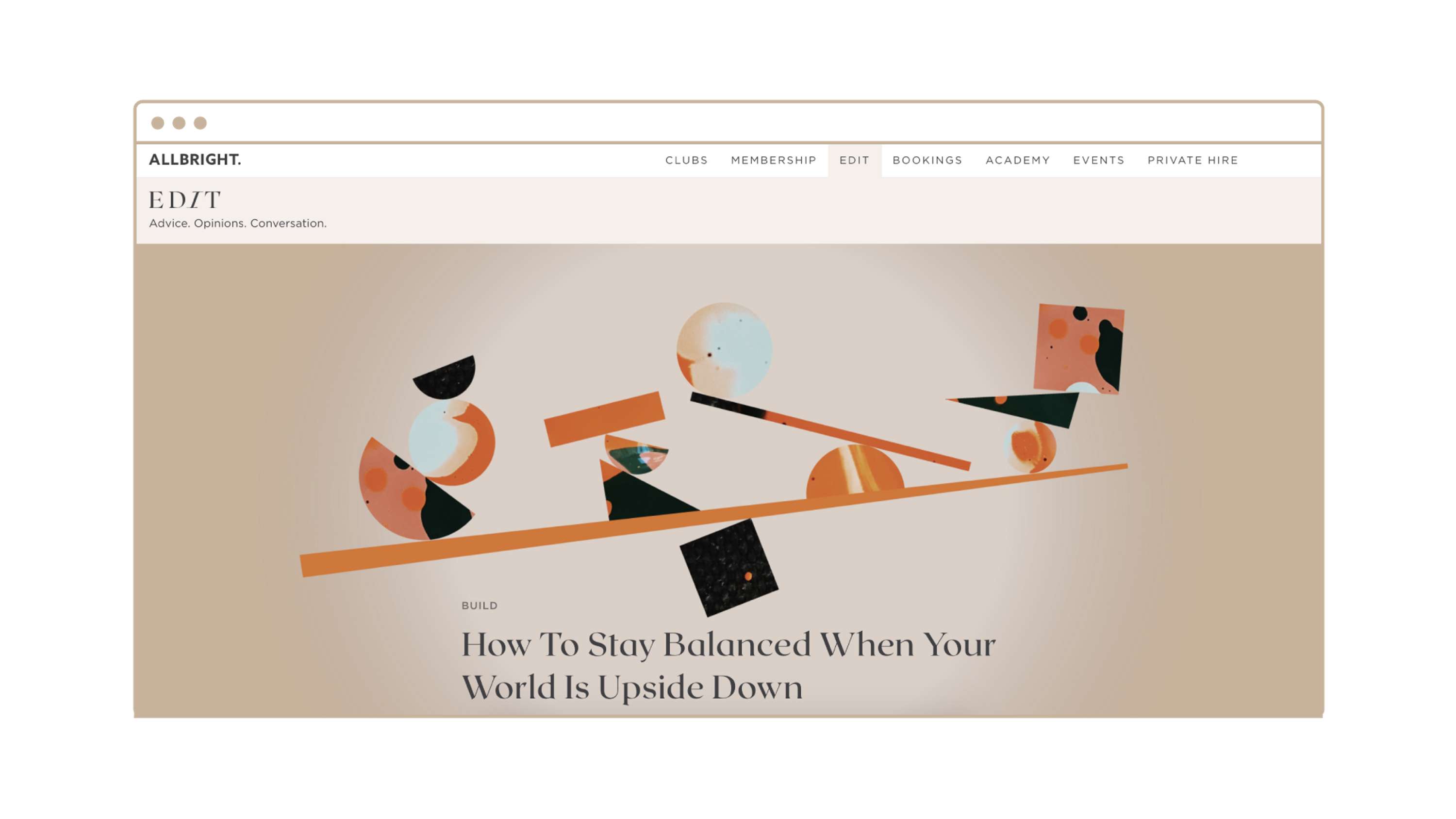 How to stay balanced by Maria Sagun