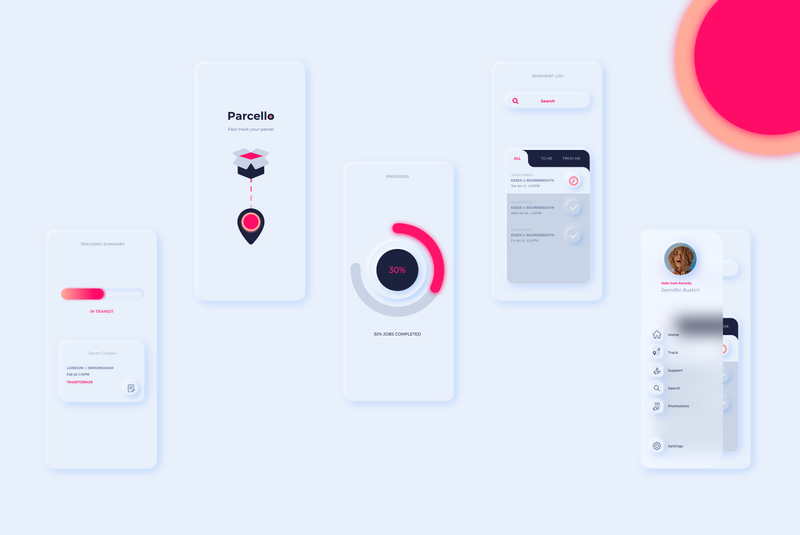 Mobile UI Shipping App Concept by Enigmatika Design