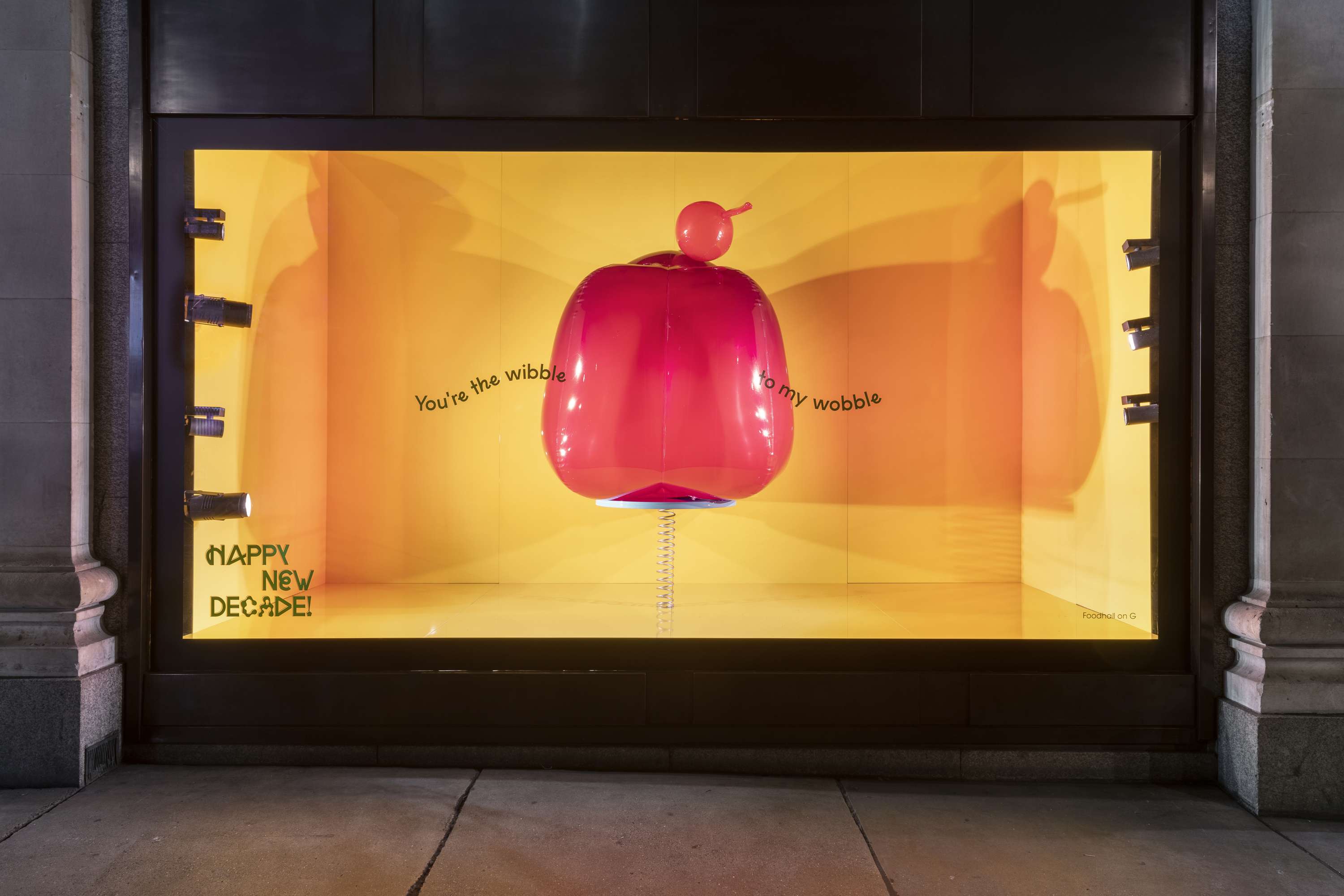 HAPPY NEW DECADE - SELFRIDGES - WINDOW SETS by Emily Outhwaite