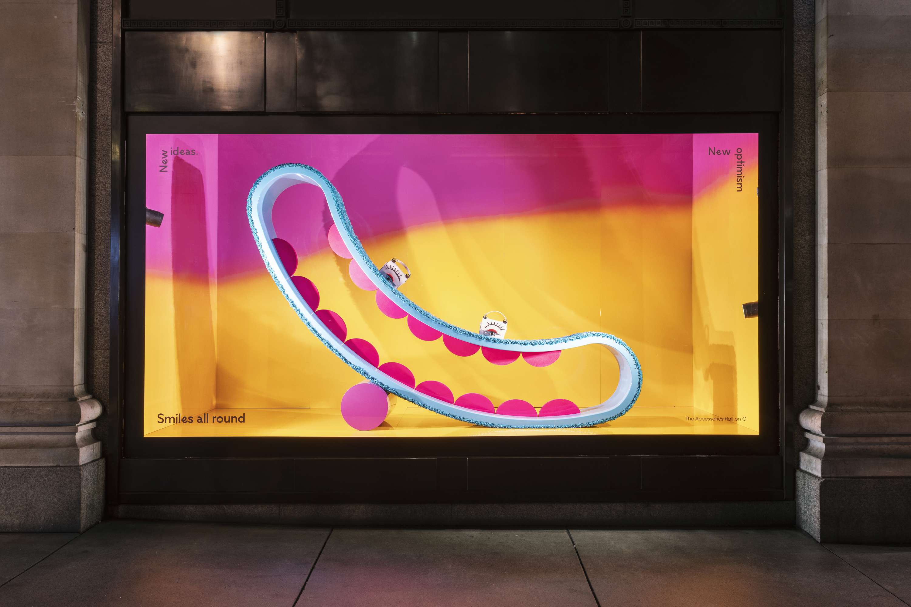 HAPPY NEW DECADE - SELFRIDGES - WINDOW SETS by Emily Outhwaite