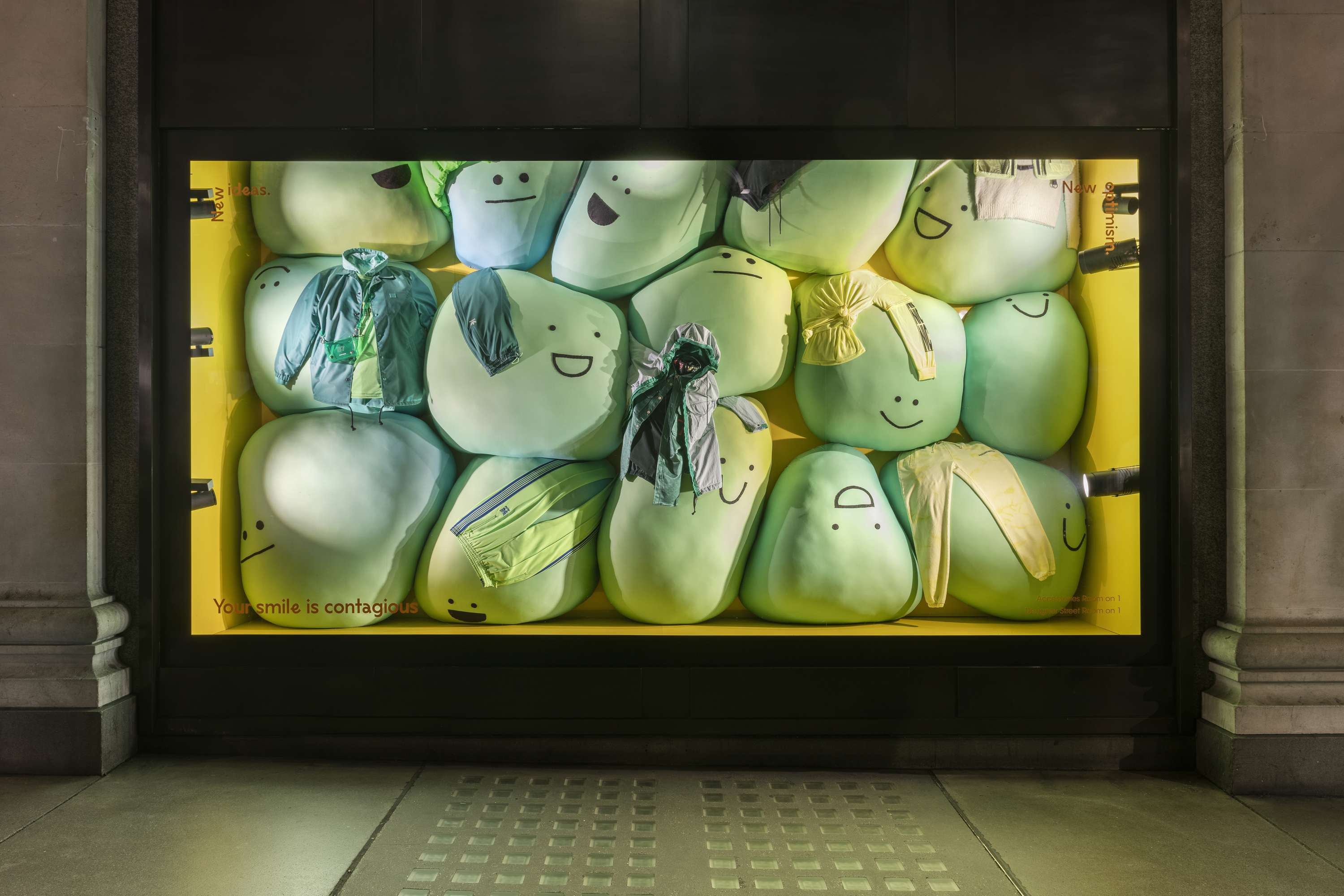 HAPPY NEW DECADE - SELFRIDGES - WINDOW SETS by Emily Outhwaite
