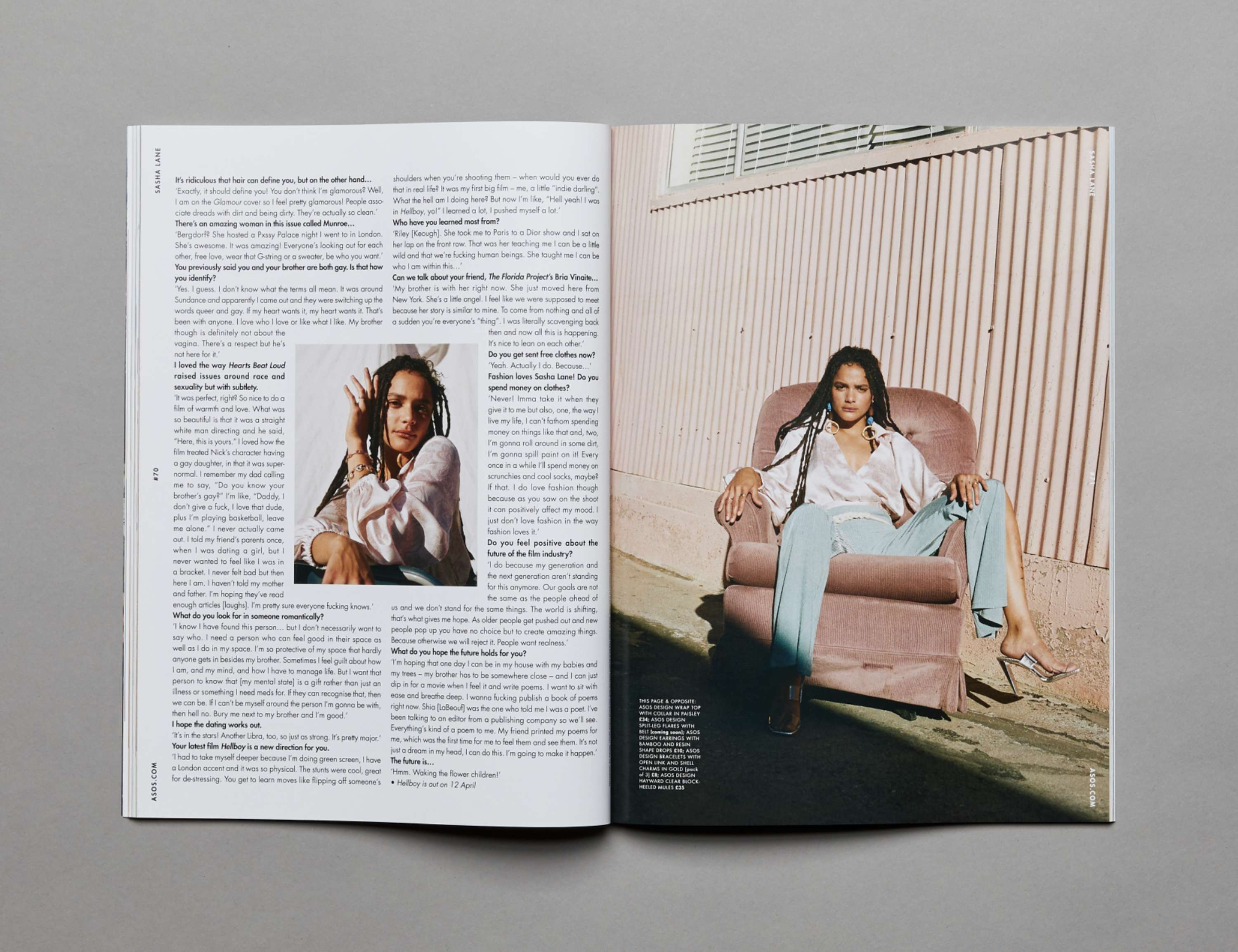 Asos Magazine Spring 2019: Sasha Lane by Chris Williams