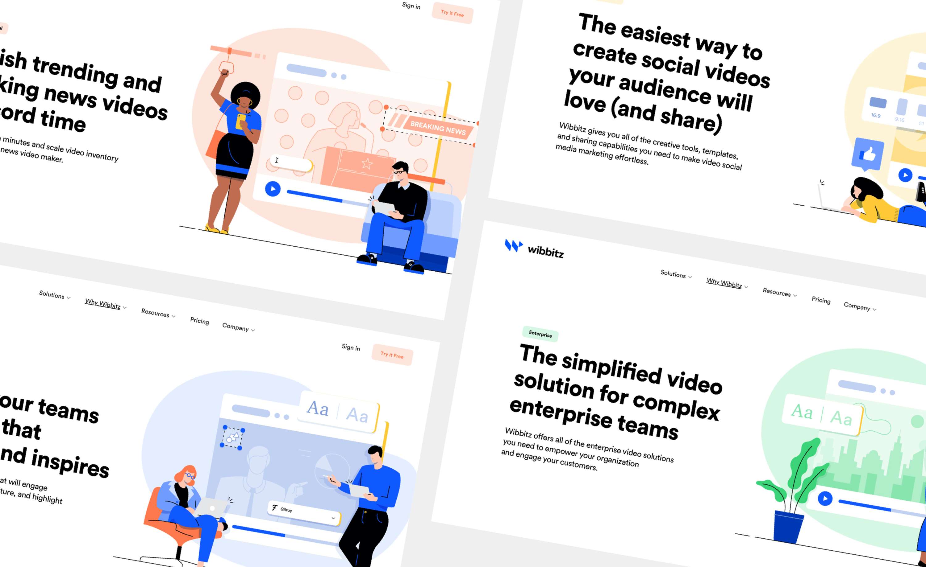 Evolving the visual identity and website for Wibbitz, the video creation platform. by Filip Justić