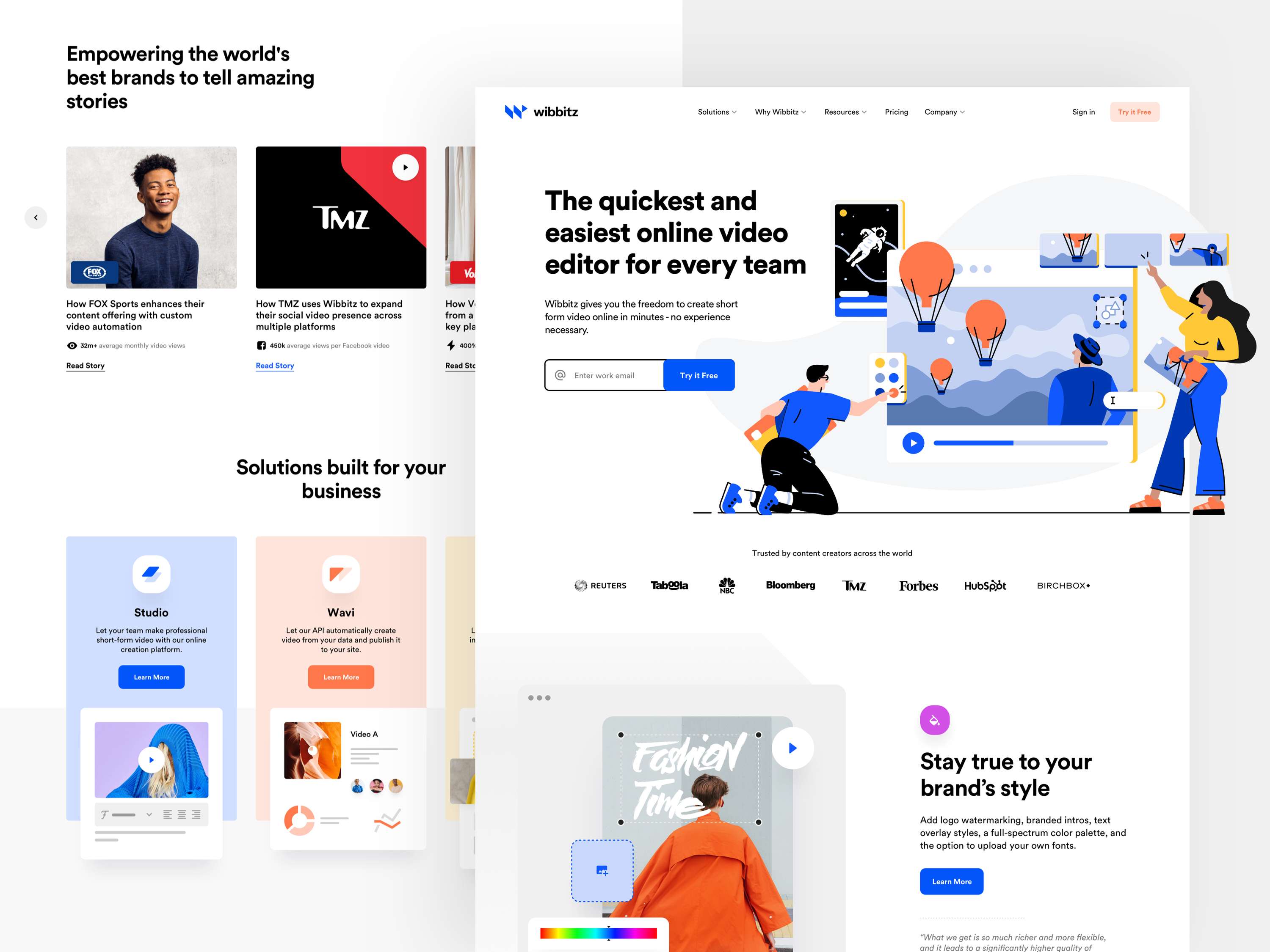 Evolving the visual identity and website for Wibbitz, the video creation platform. by Filip Justić