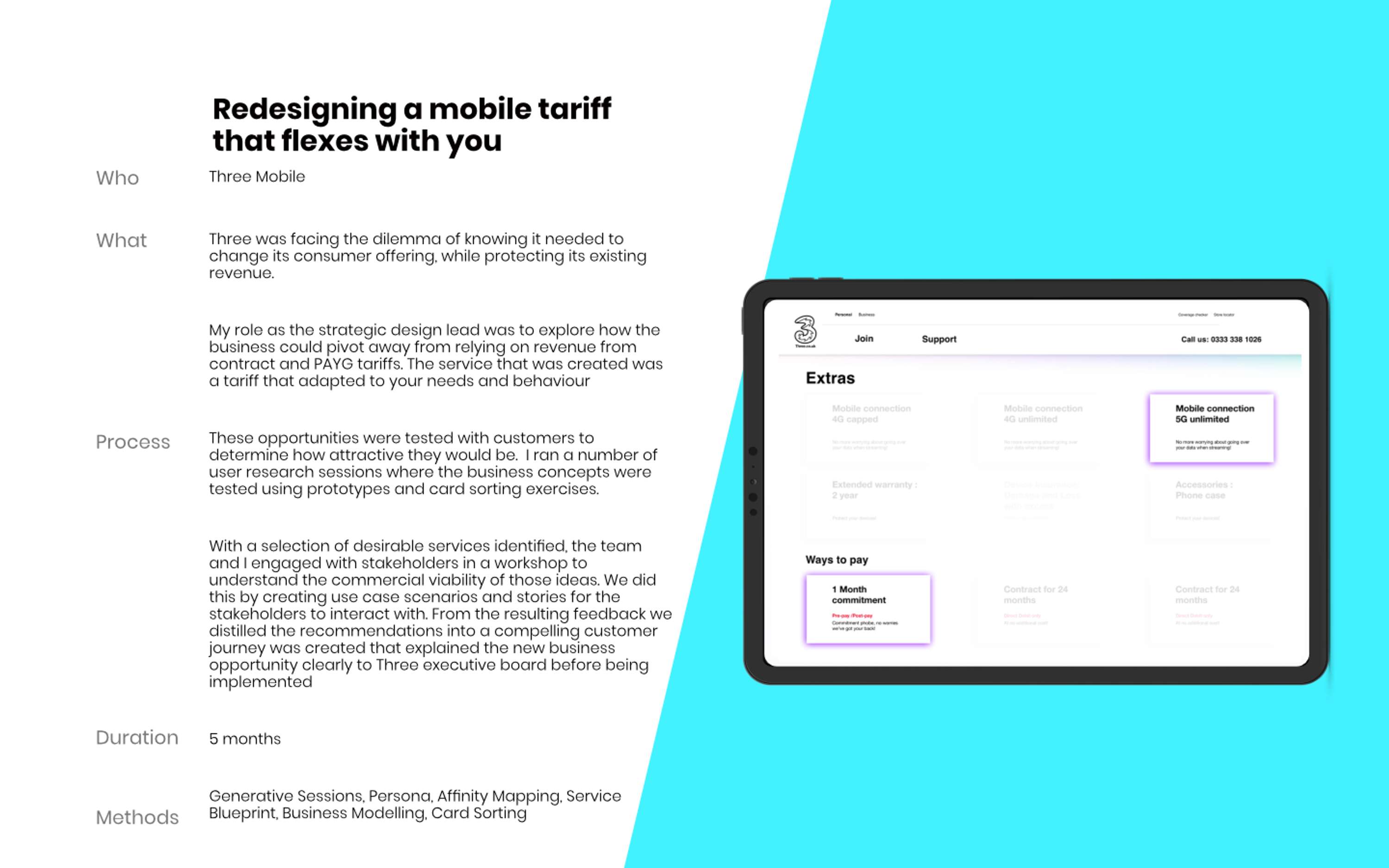 Redesigning a mobile tariff that flexes with you by Tom Eldridge