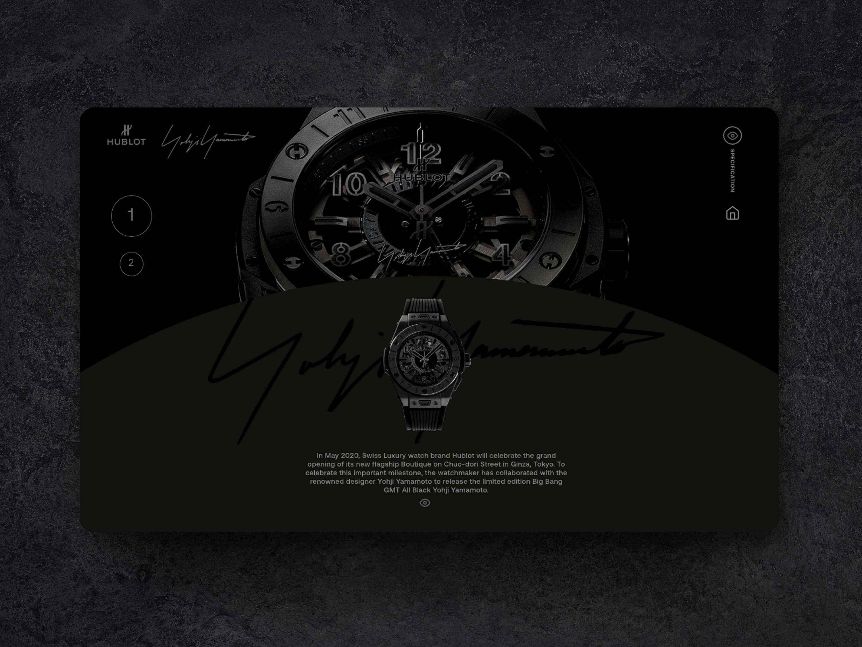 Dark Theme Wrist Watch Web UI by Emmanuel Ogabi