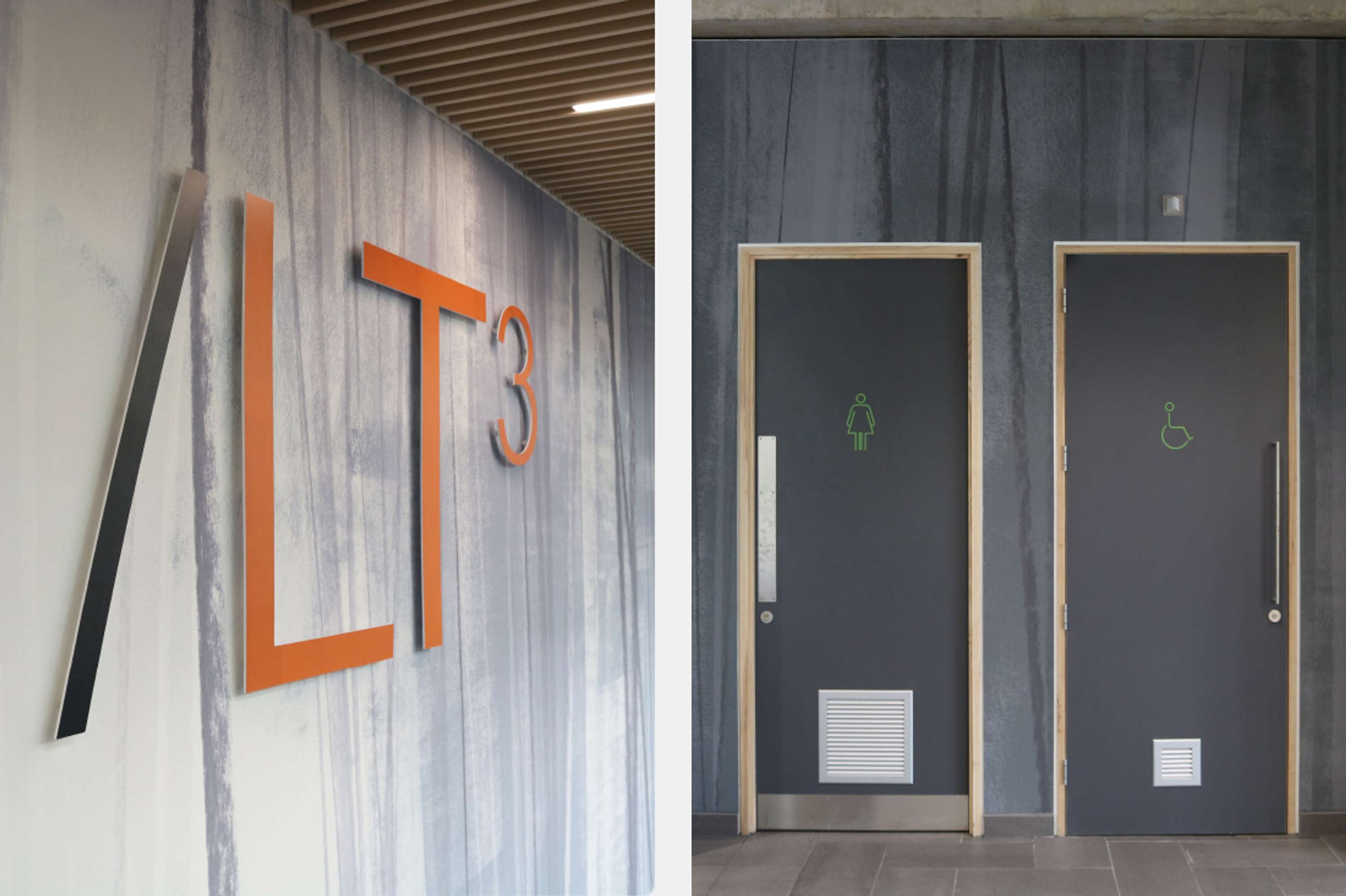 Sibson Building, University of Kent – Wayfinding, Identity and placemaking art by Christian Williams