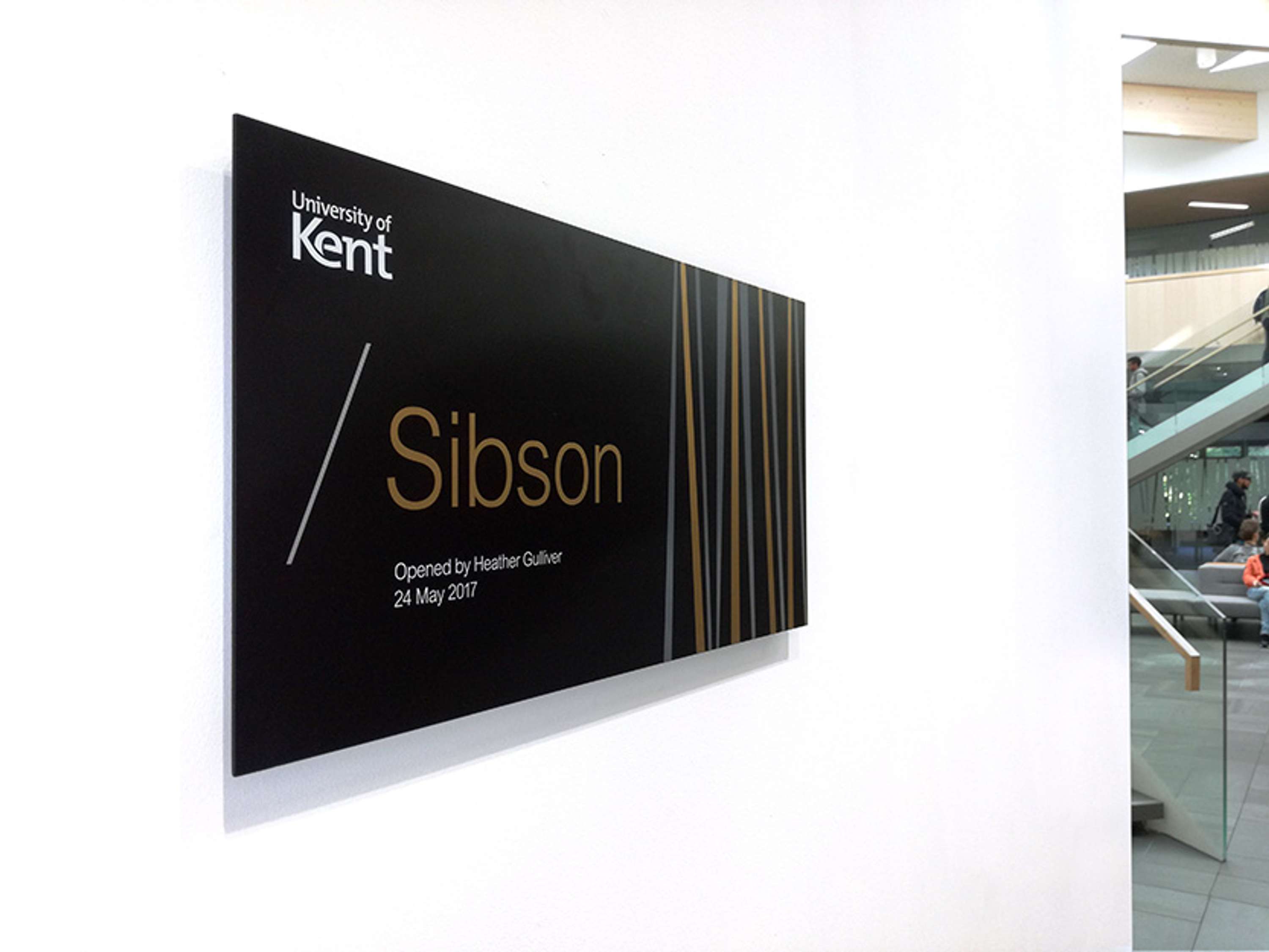 Sibson Building, University of Kent – Wayfinding, Identity and placemaking art by Christian Williams