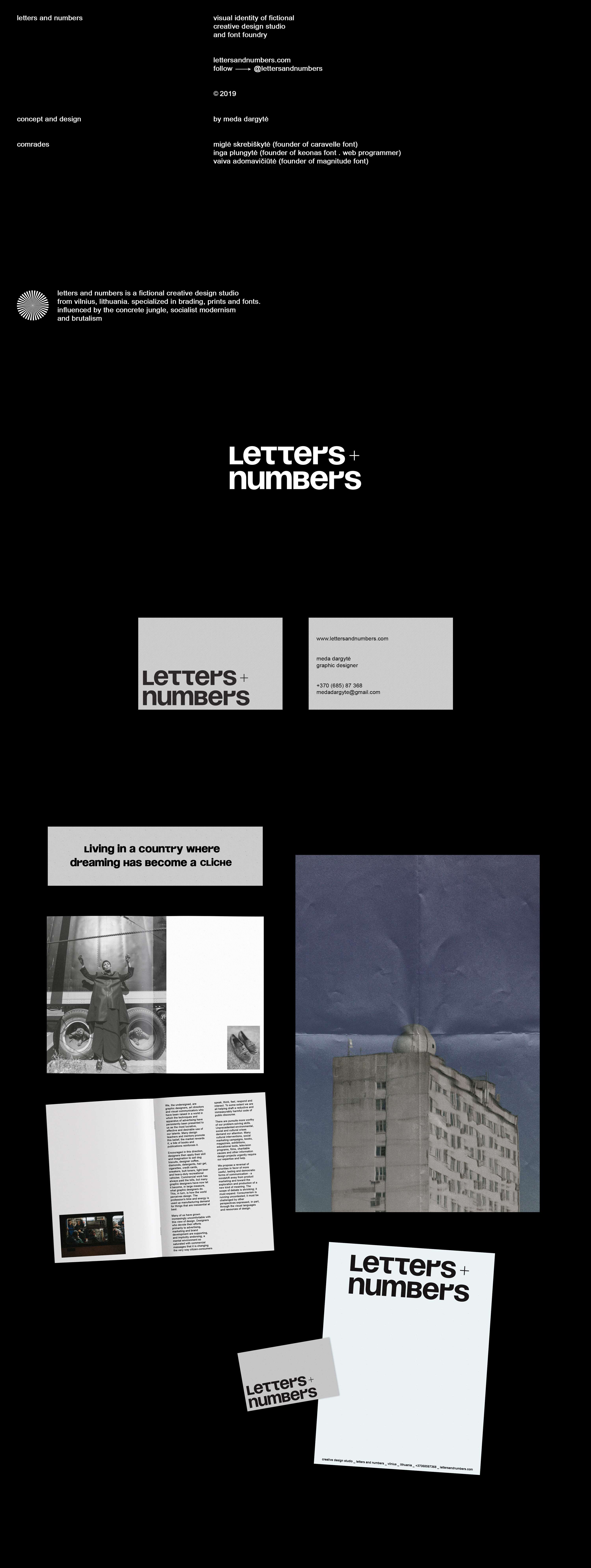 letters + numbers visual identity by Meda Dargytė