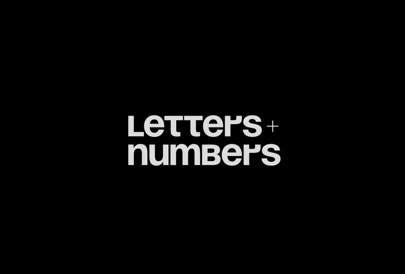 letters + numbers visual identity by Meda Dargytė